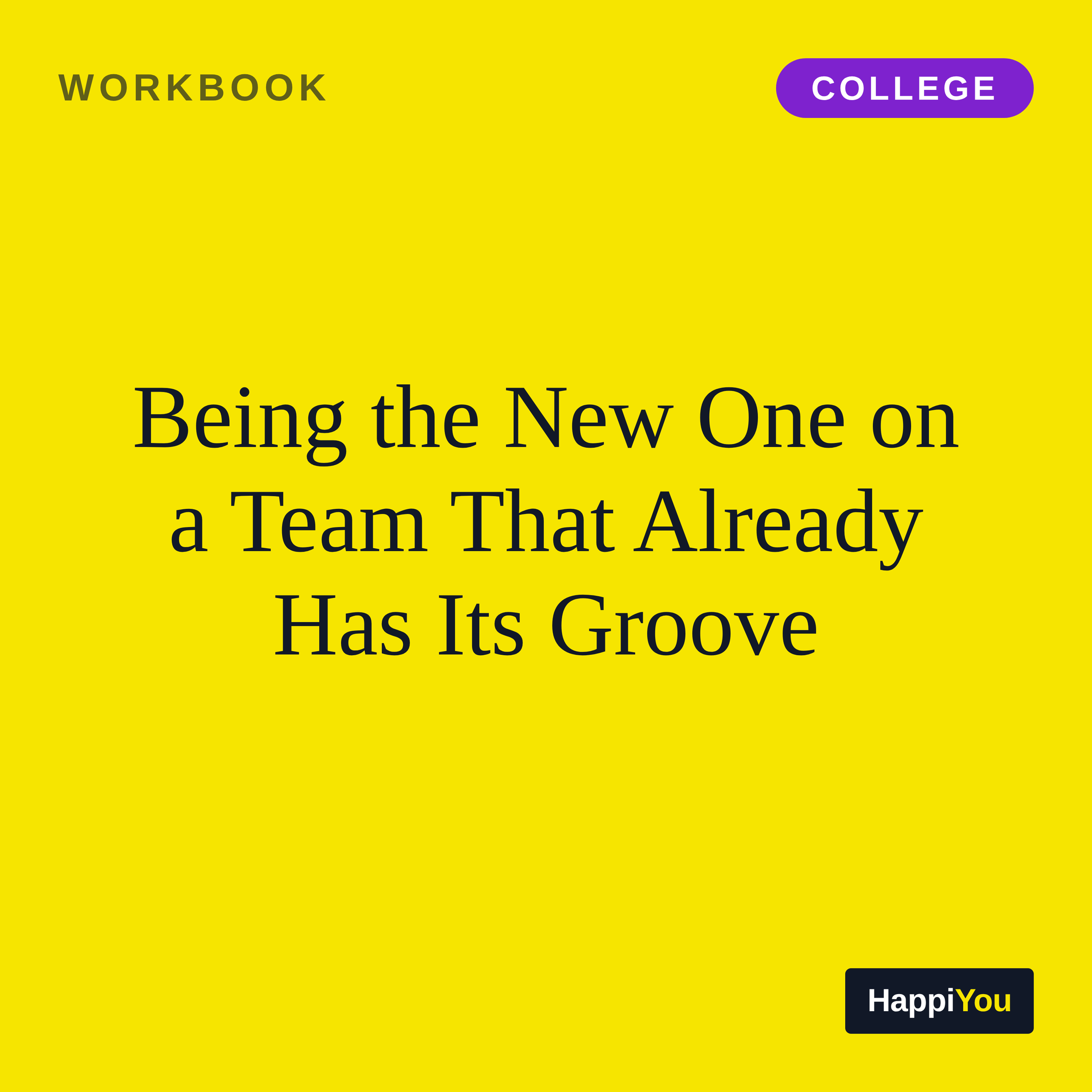 Being the New One on a Team That Already Has Its Groove