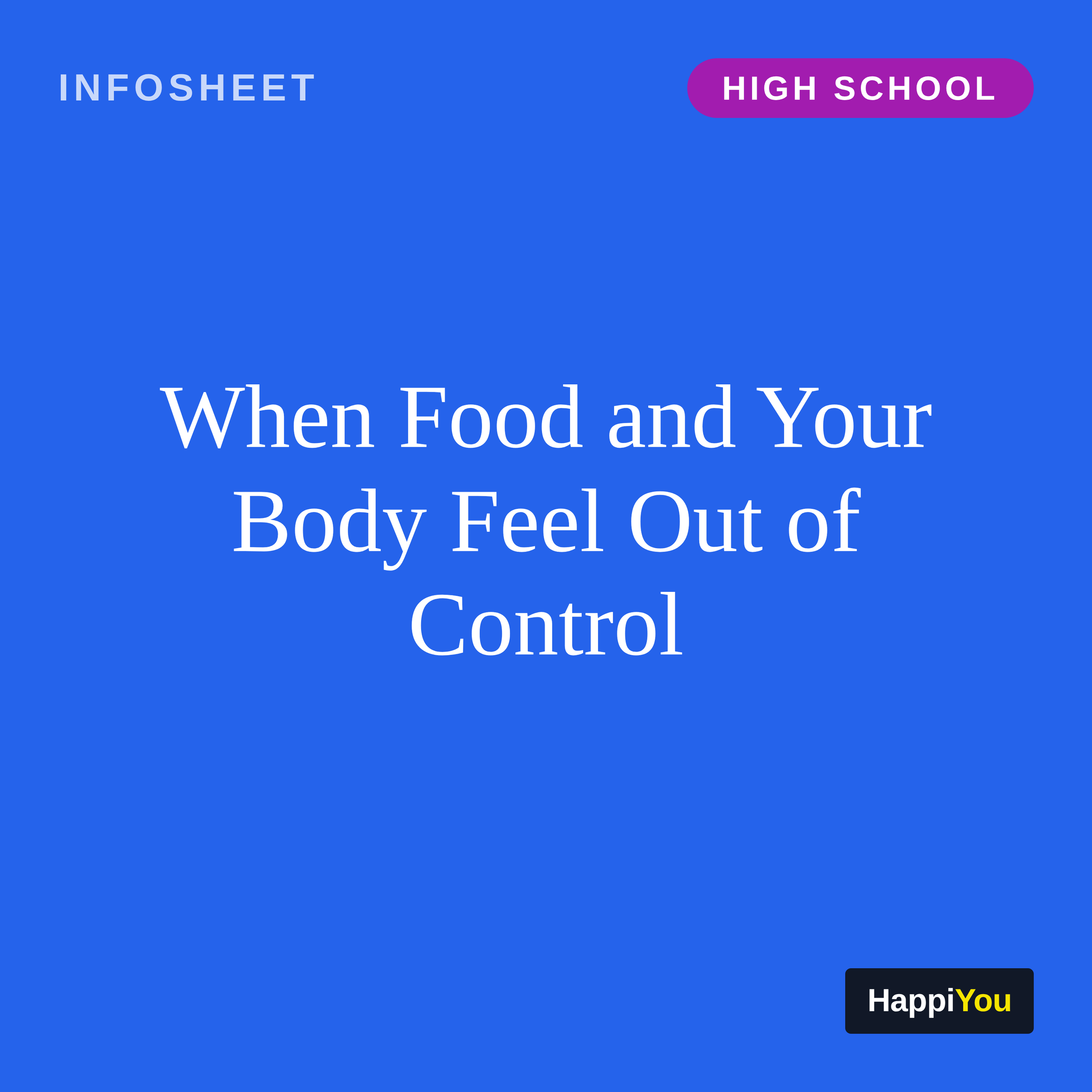 When Food and Your Body Feel Out of Control