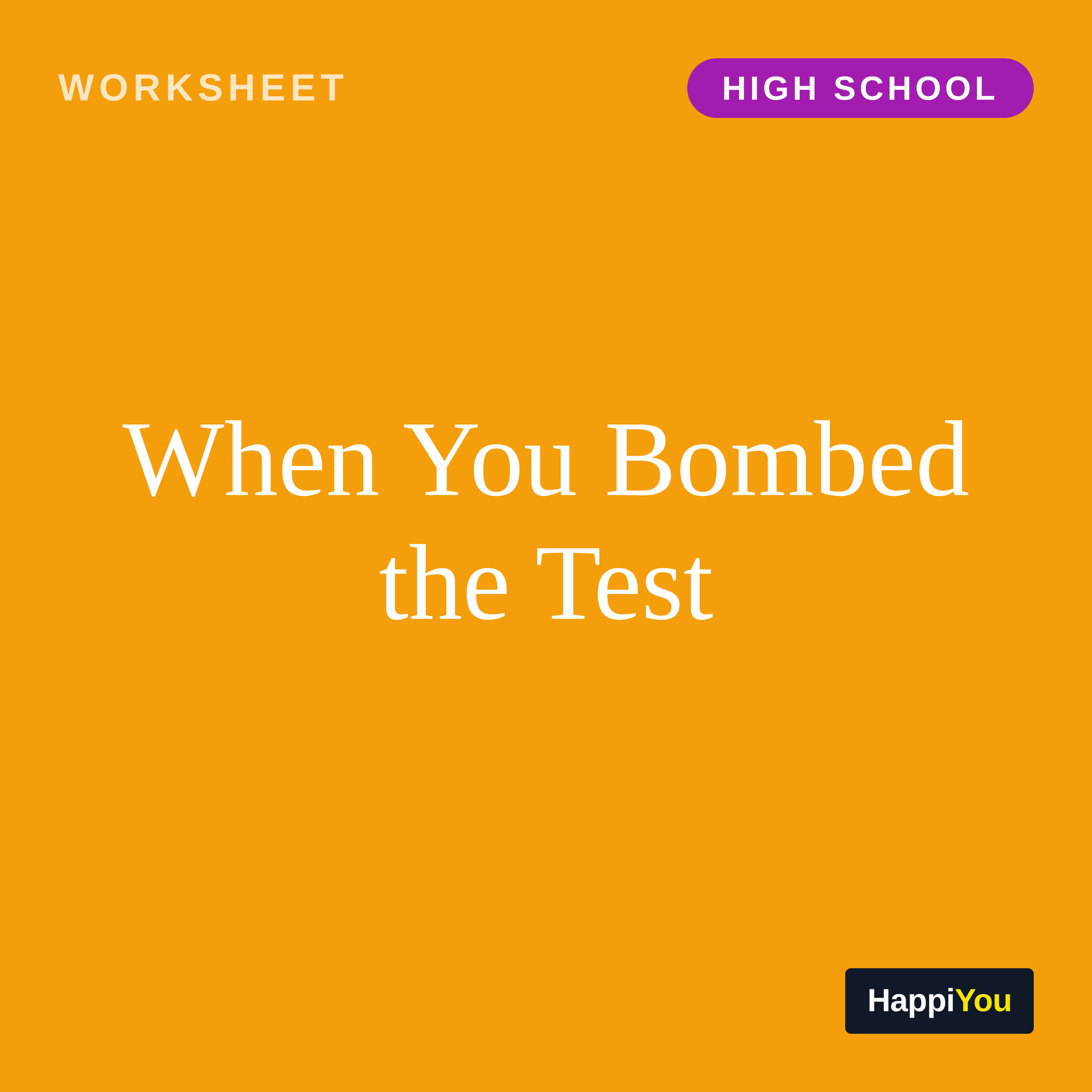 When You Bombed the Test