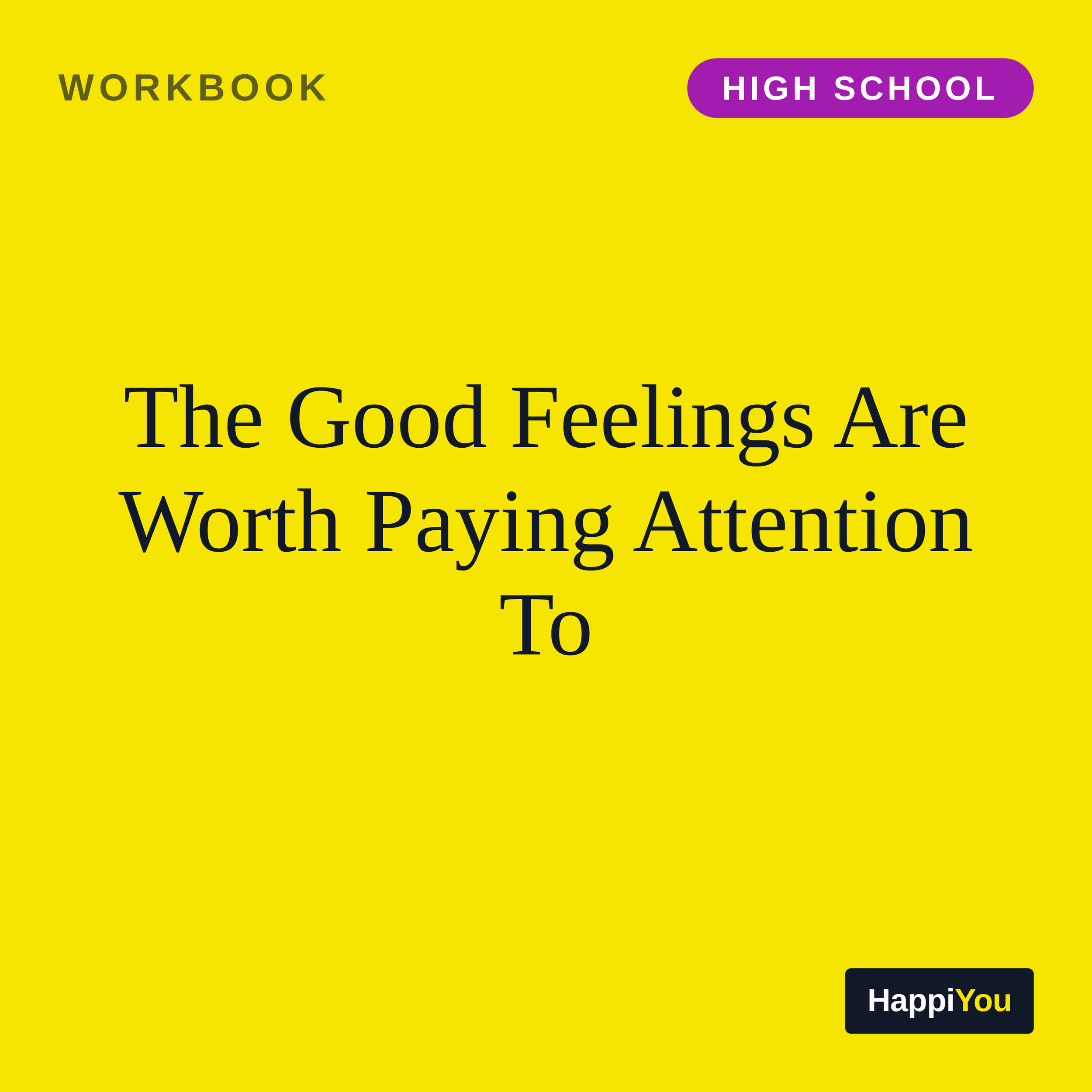 The Good Feelings Are Worth Paying Attention To