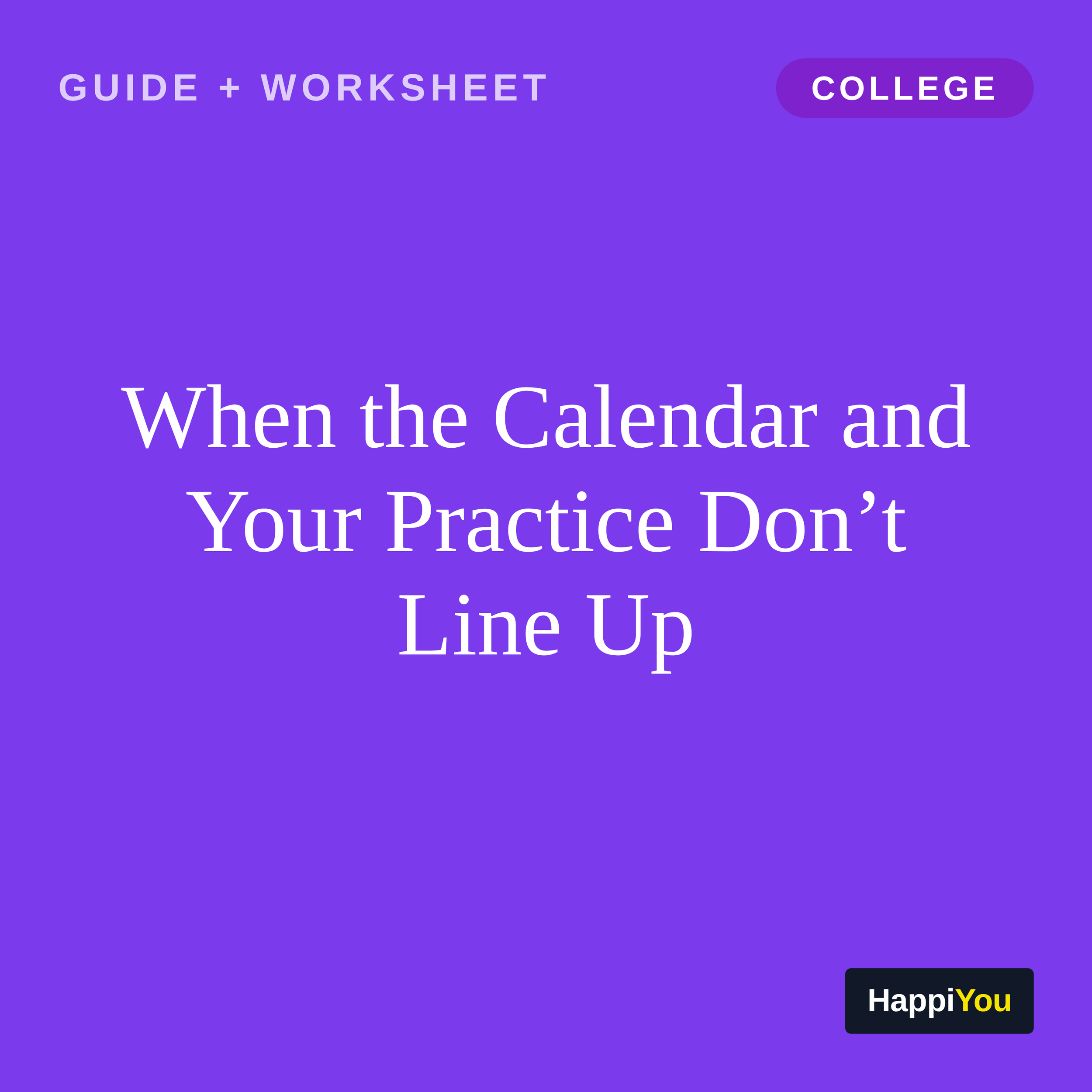When the Calendar and Your Practice Don't Line Up