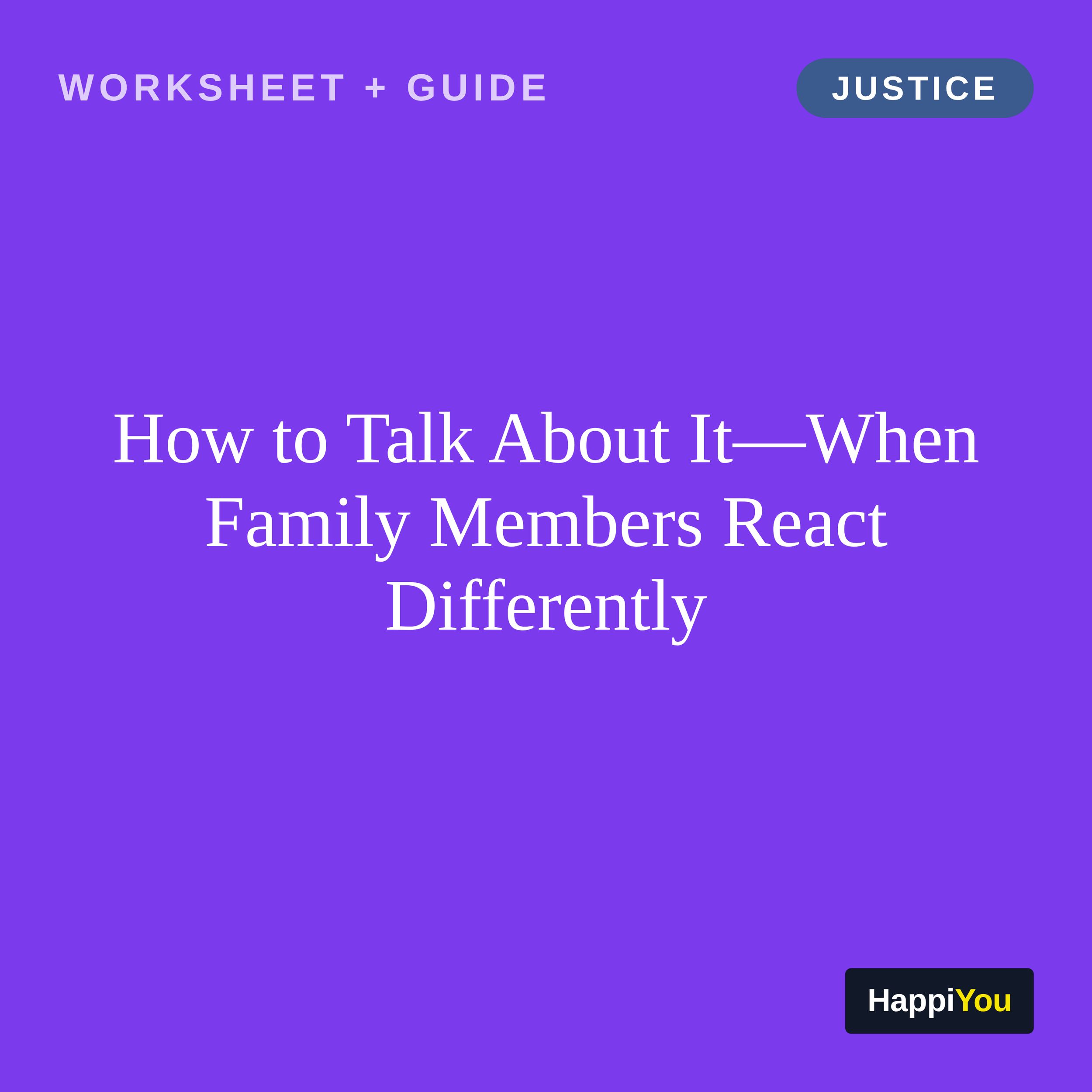 How to Talk About It