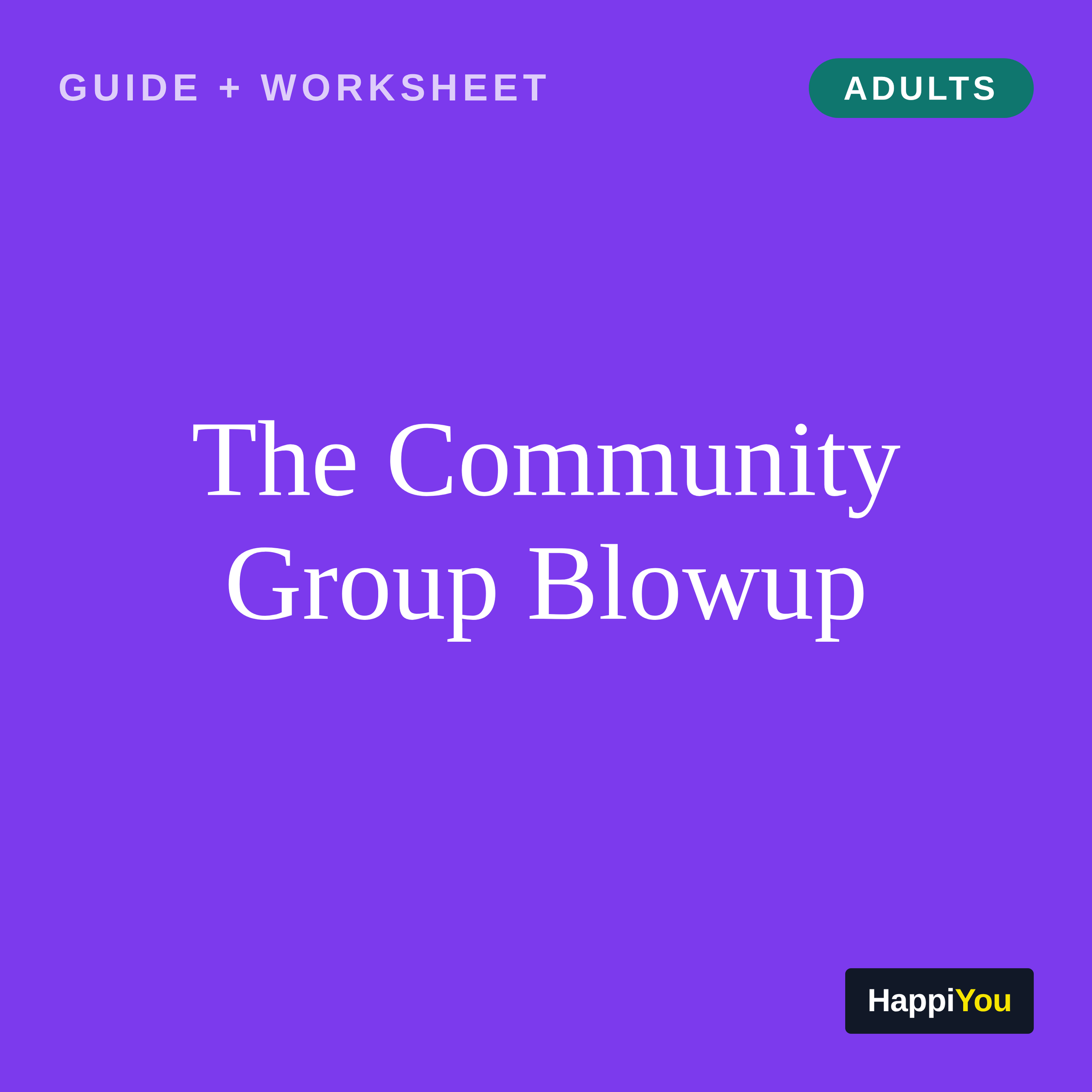 The Community Group Blowup
