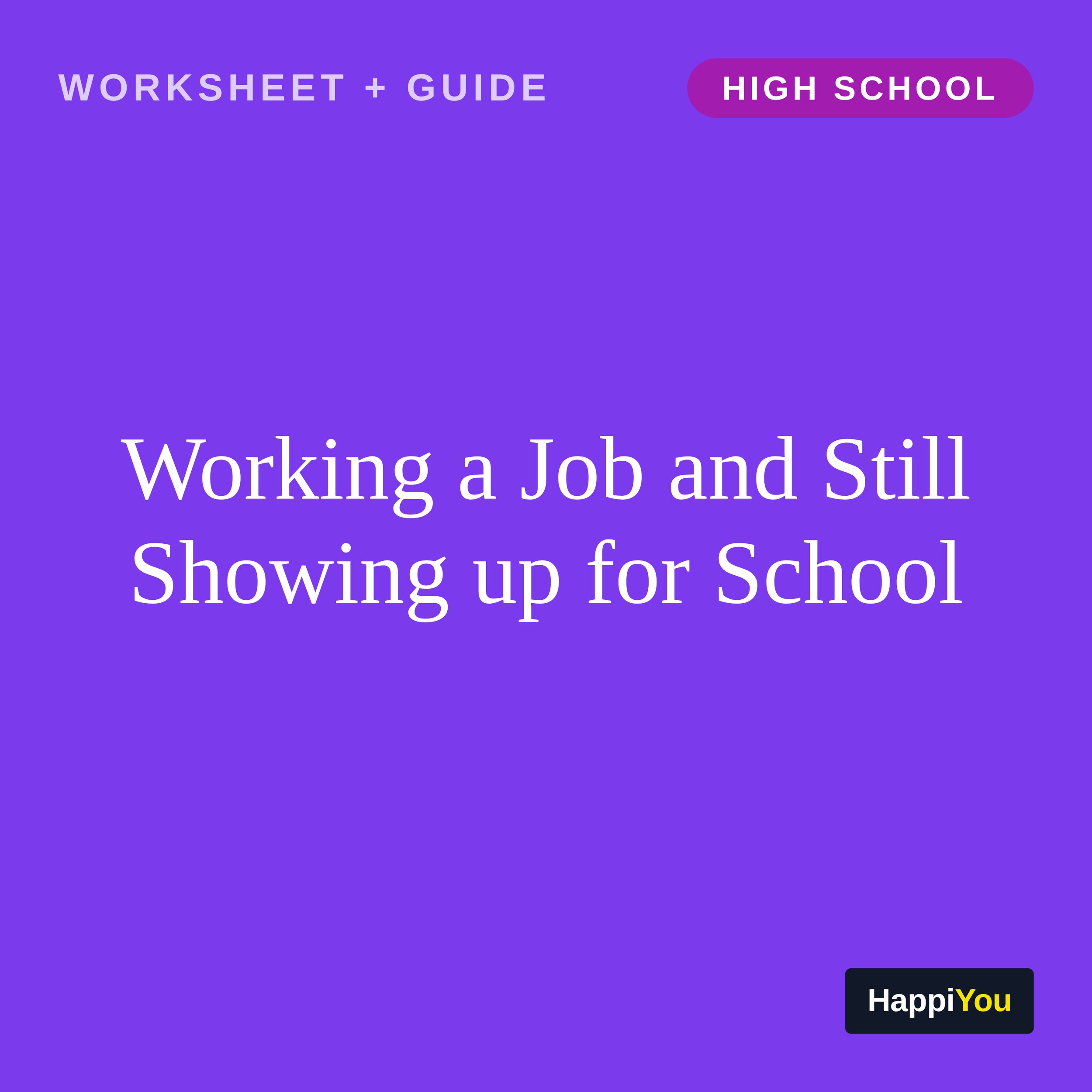 Working a Job and Still Showing Up for School