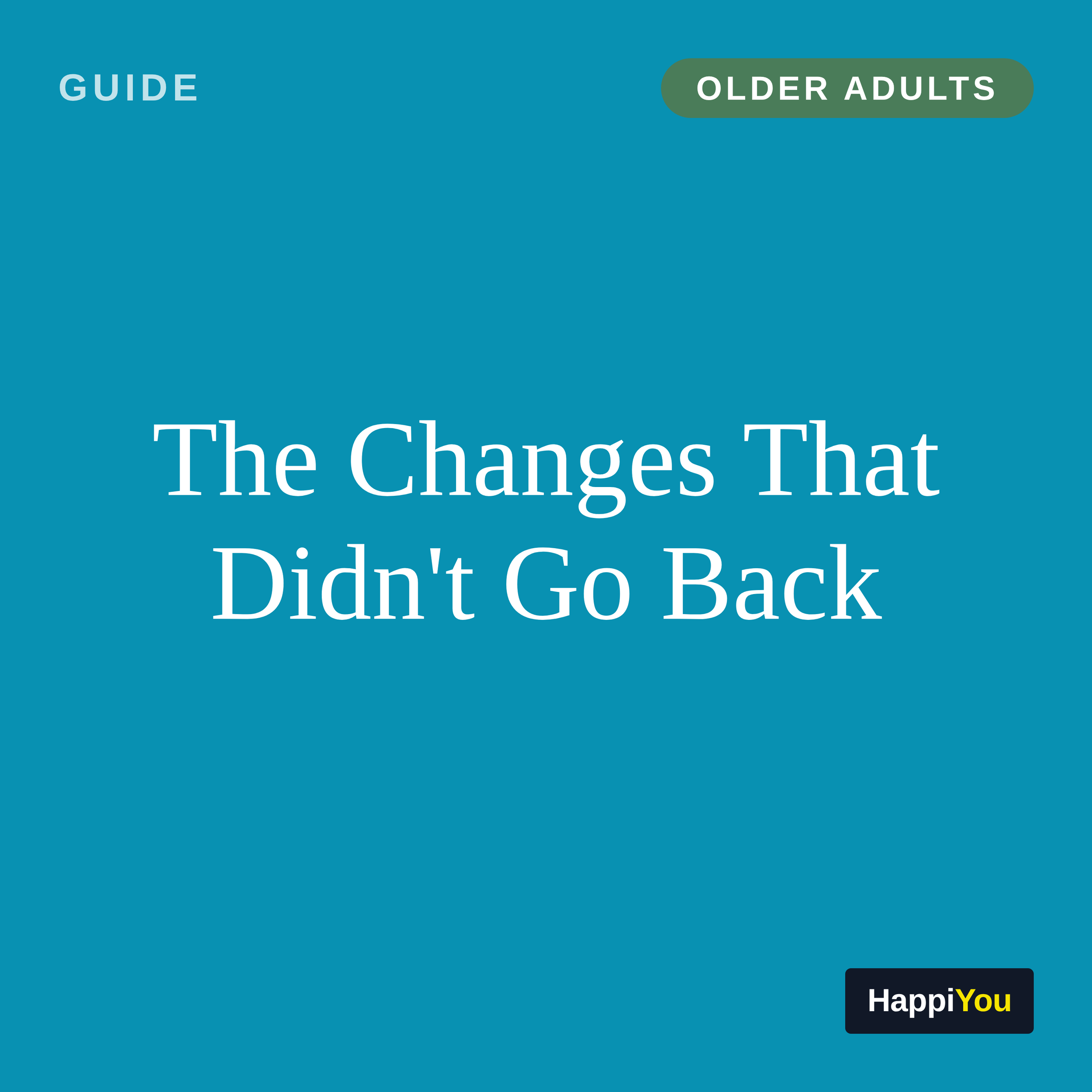 The Changes That Didn't Go Back