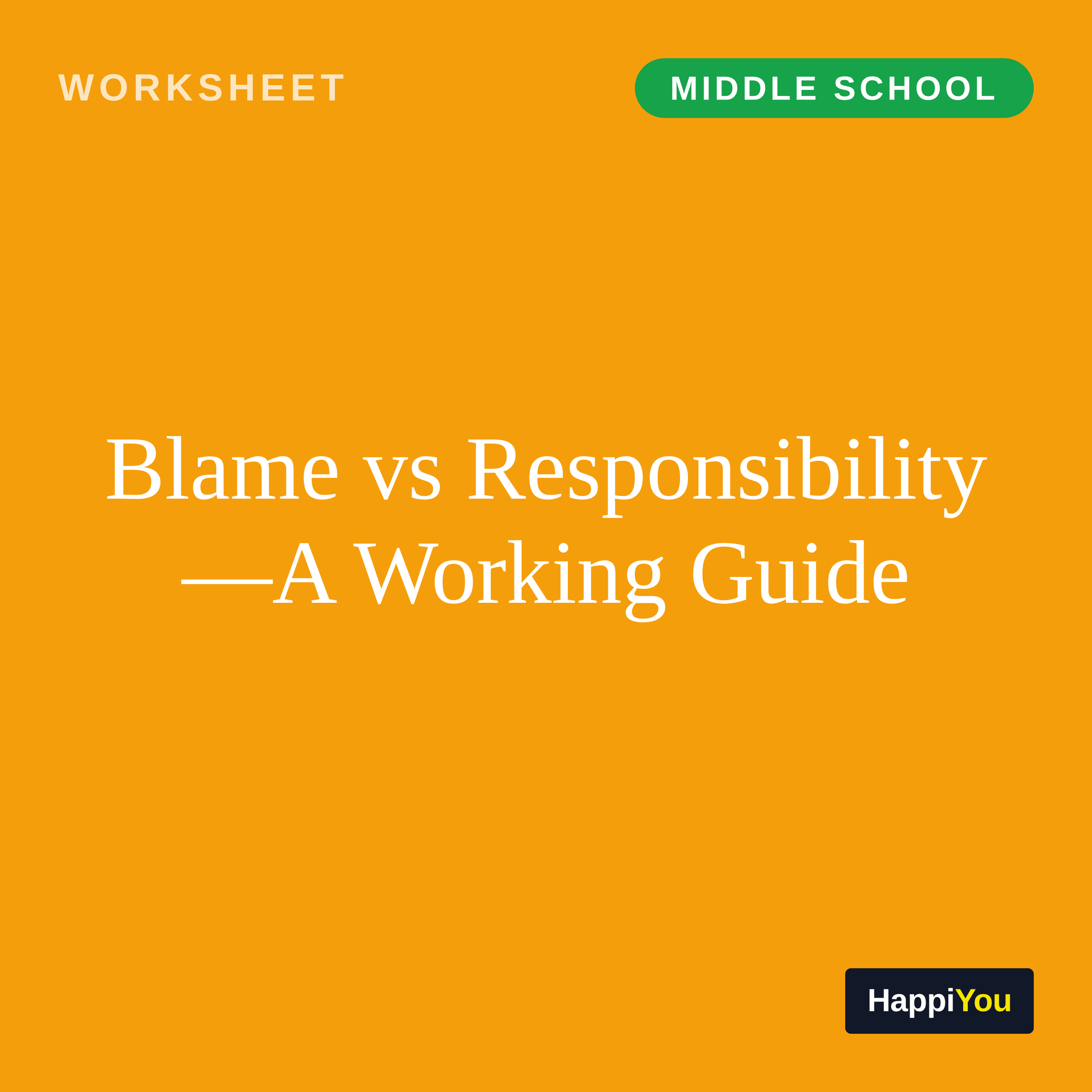Blame vs Responsibility