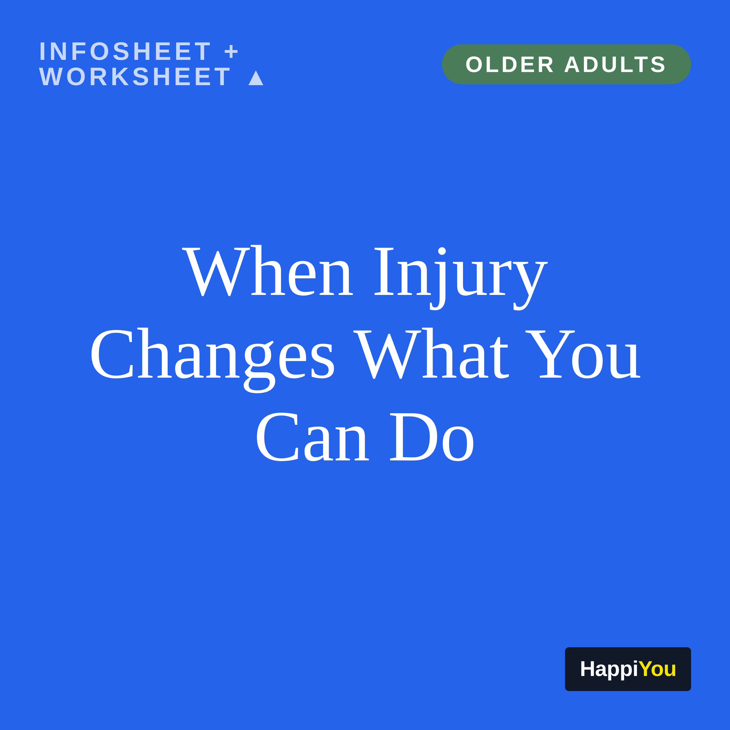 When Injury Changes What You Can Do