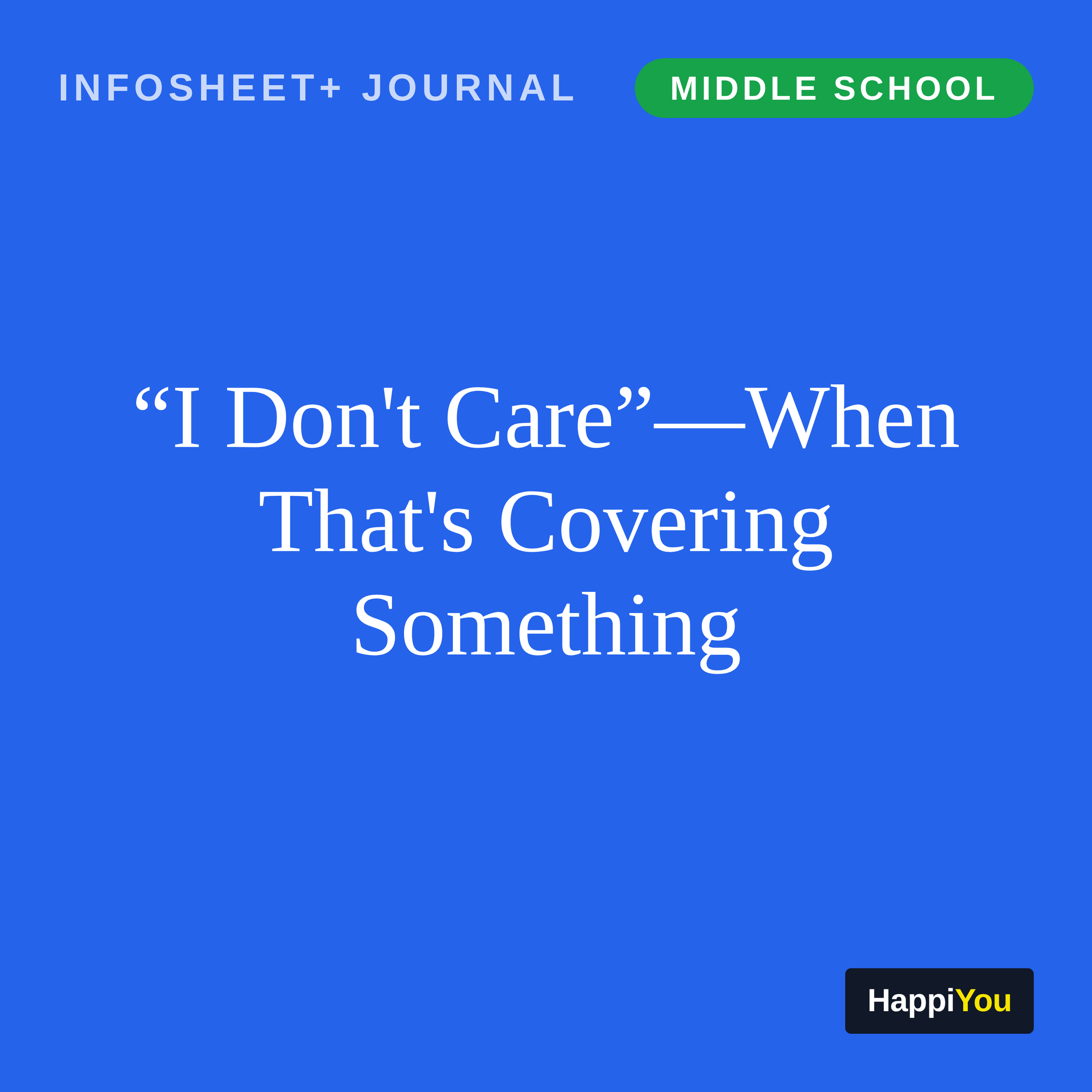 “I Don’t Care”