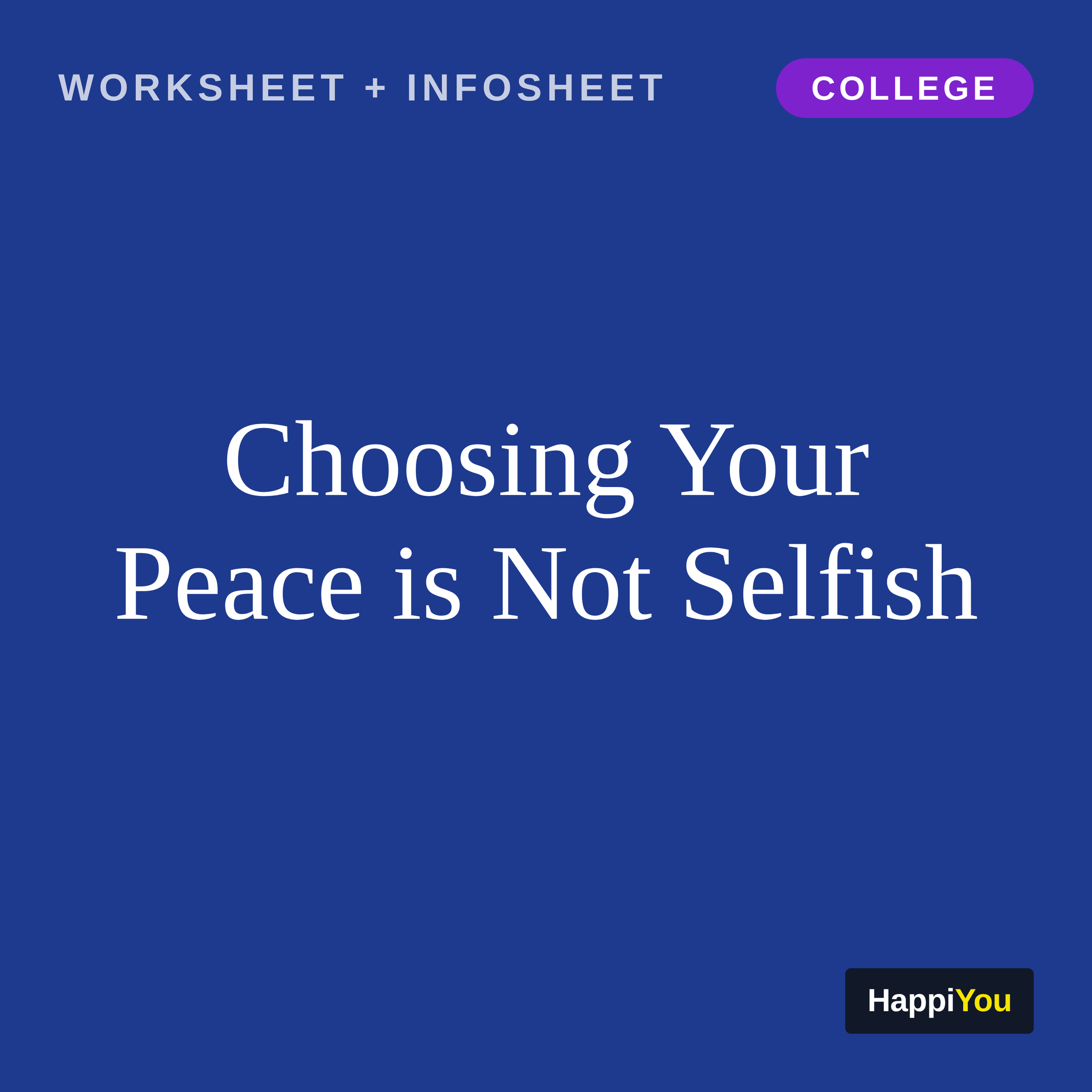 Choosing Your Peace Is Not Selfish