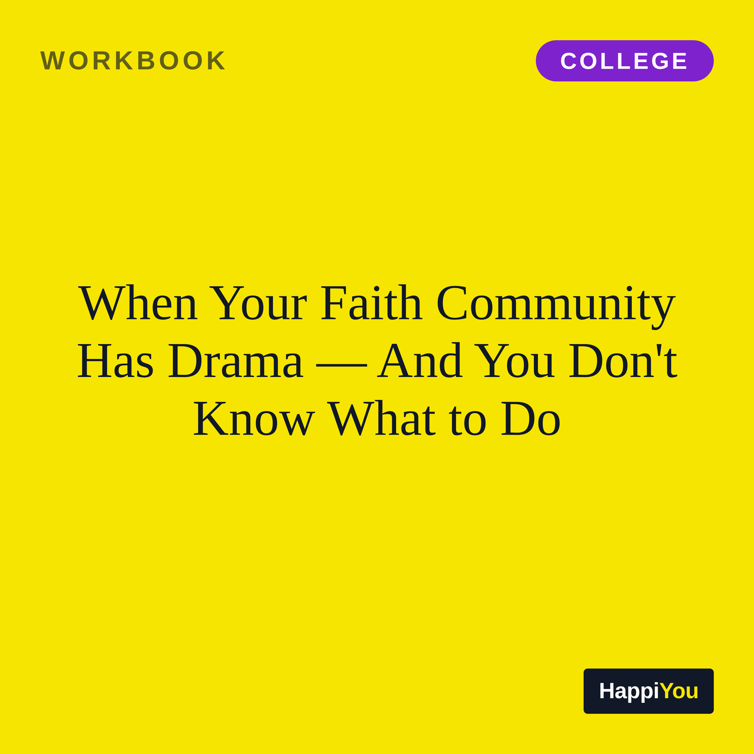 Church and Faith Community Conflict