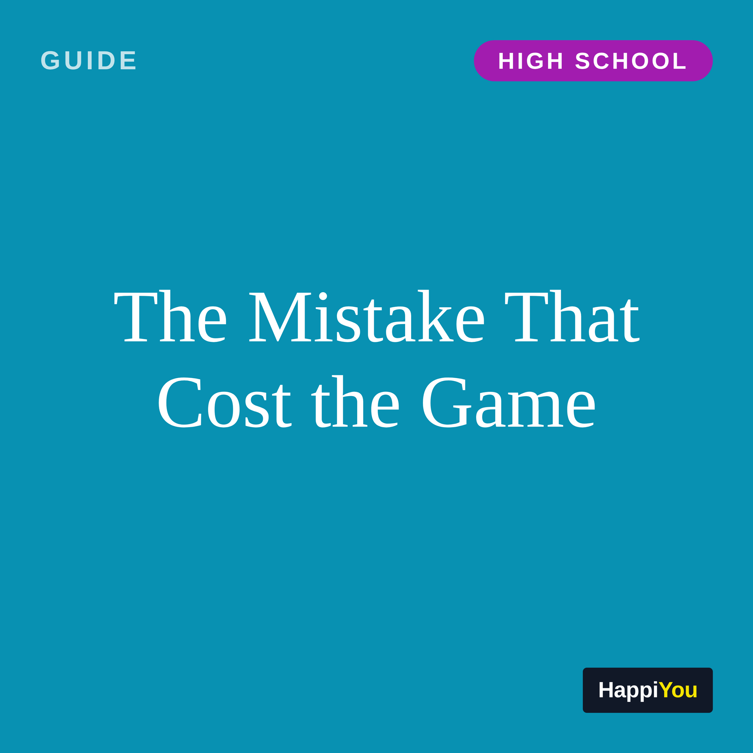 The Mistake That Cost the Game