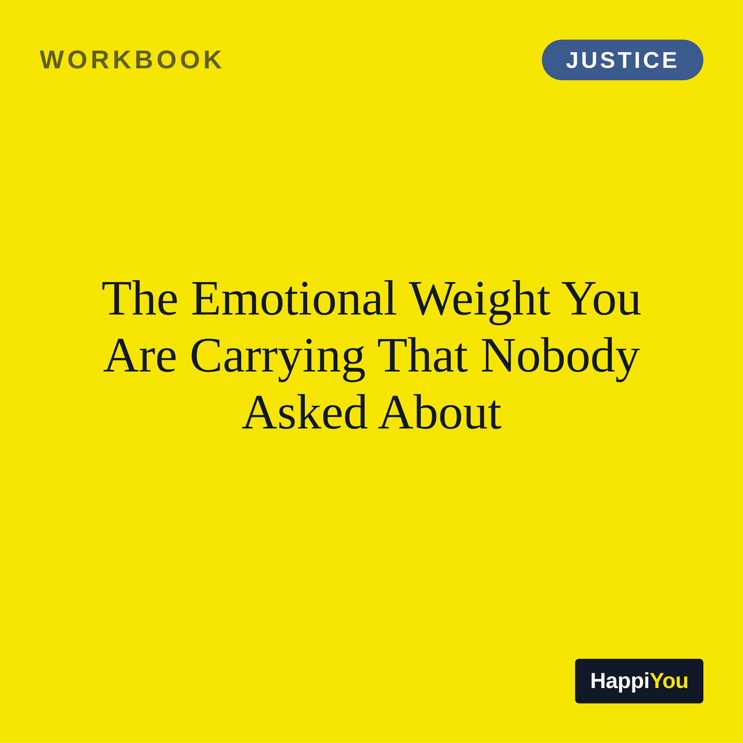 The Emotional Weight You Are Carrying That Nobody Asked About