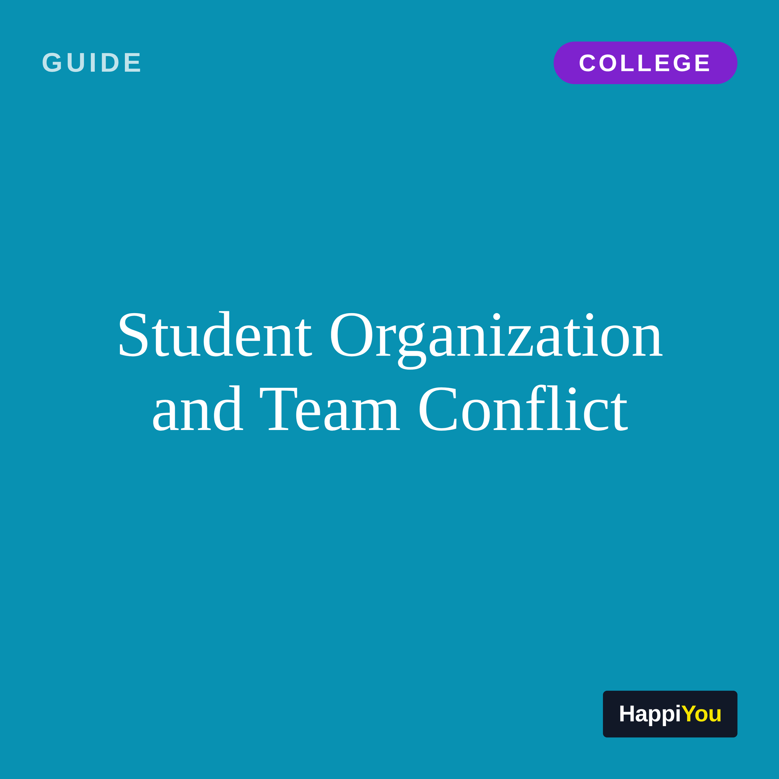 Student Organization and Team Conflict