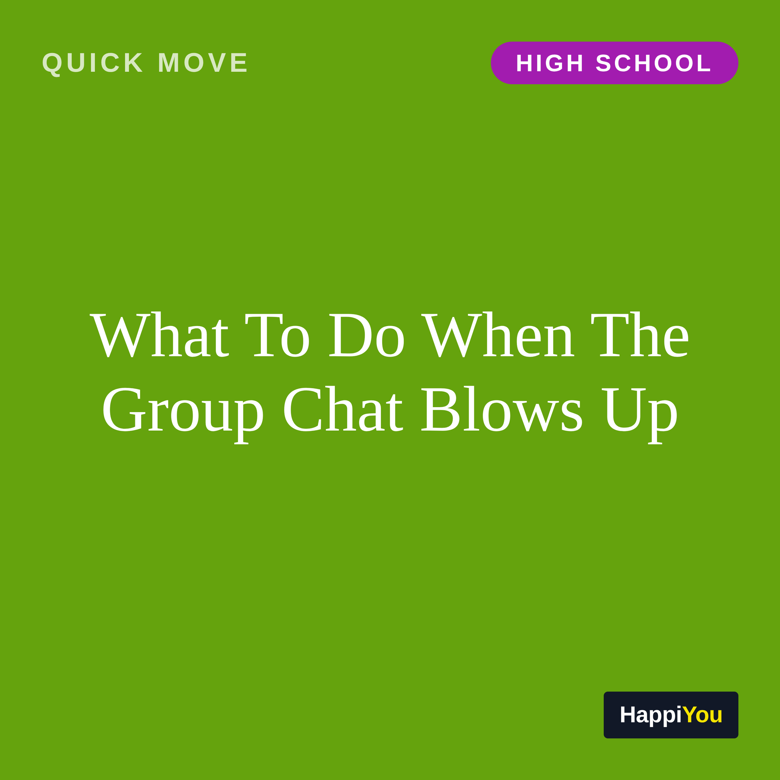 What To Do When The Group Chat Blows Up