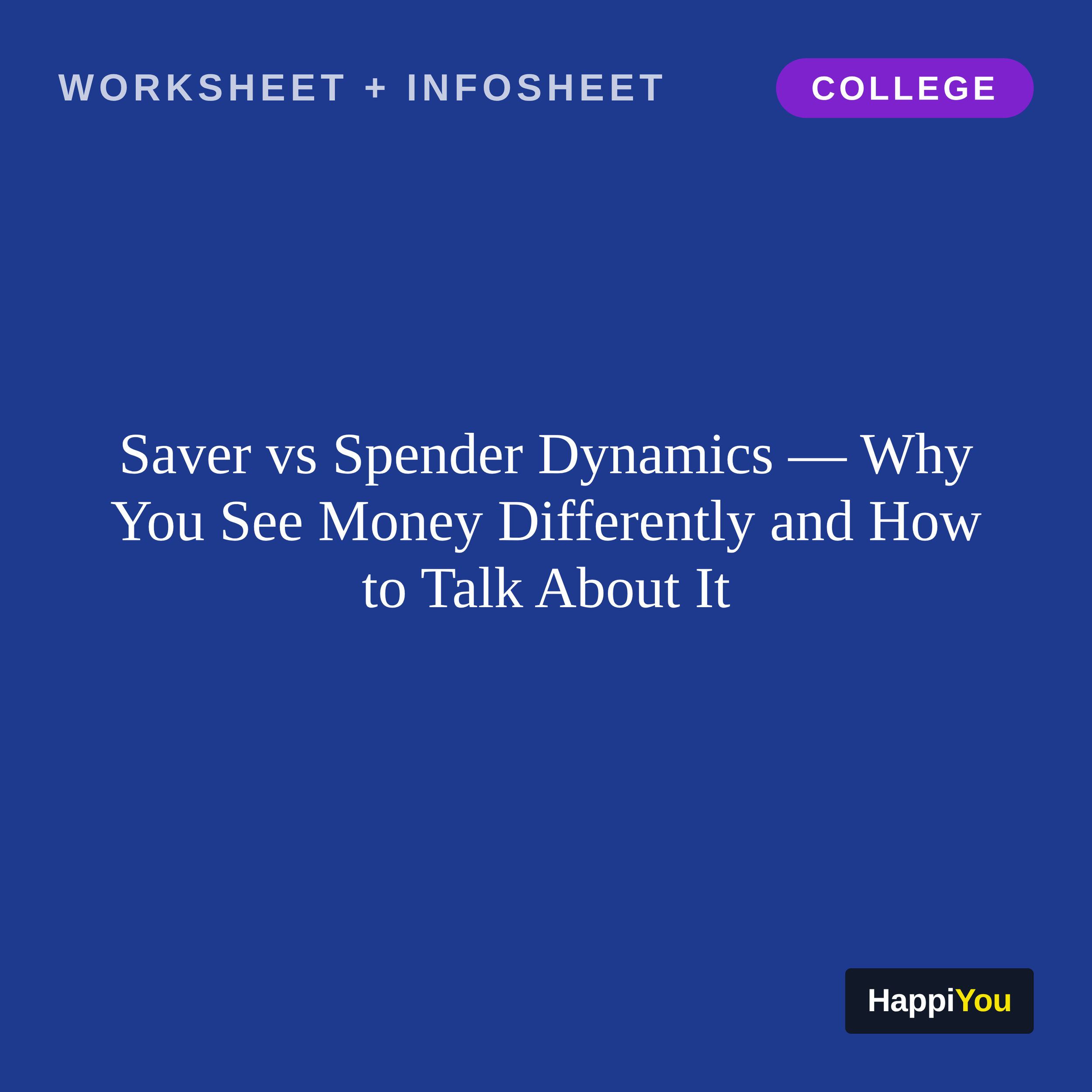 Saver vs Spender Dynamics