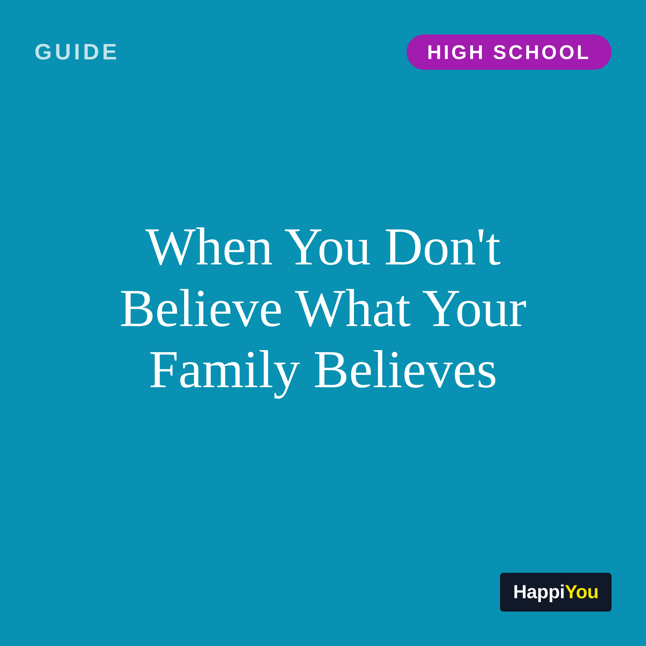 When You Don't Believe What Your Family Believes