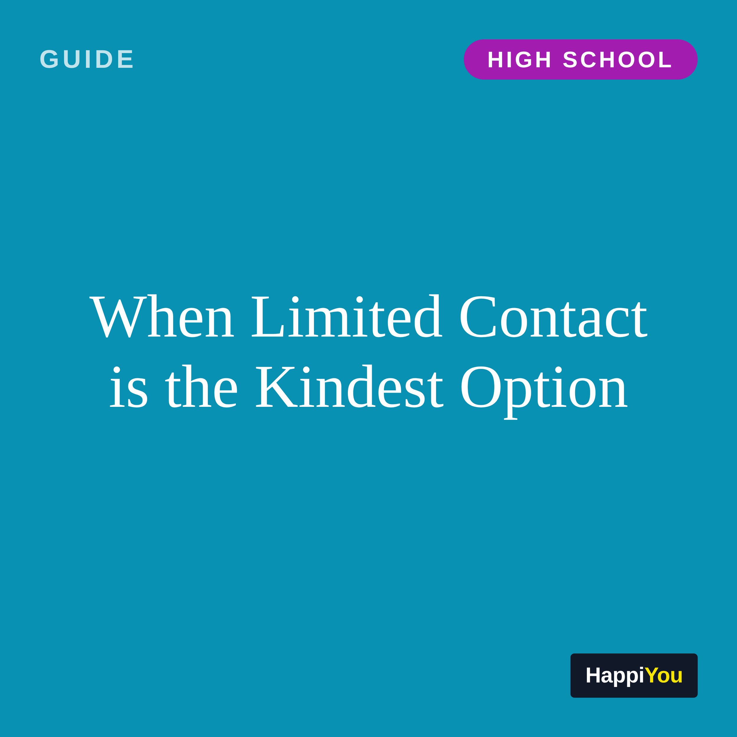 When Limited Contact Is the Kindest Option