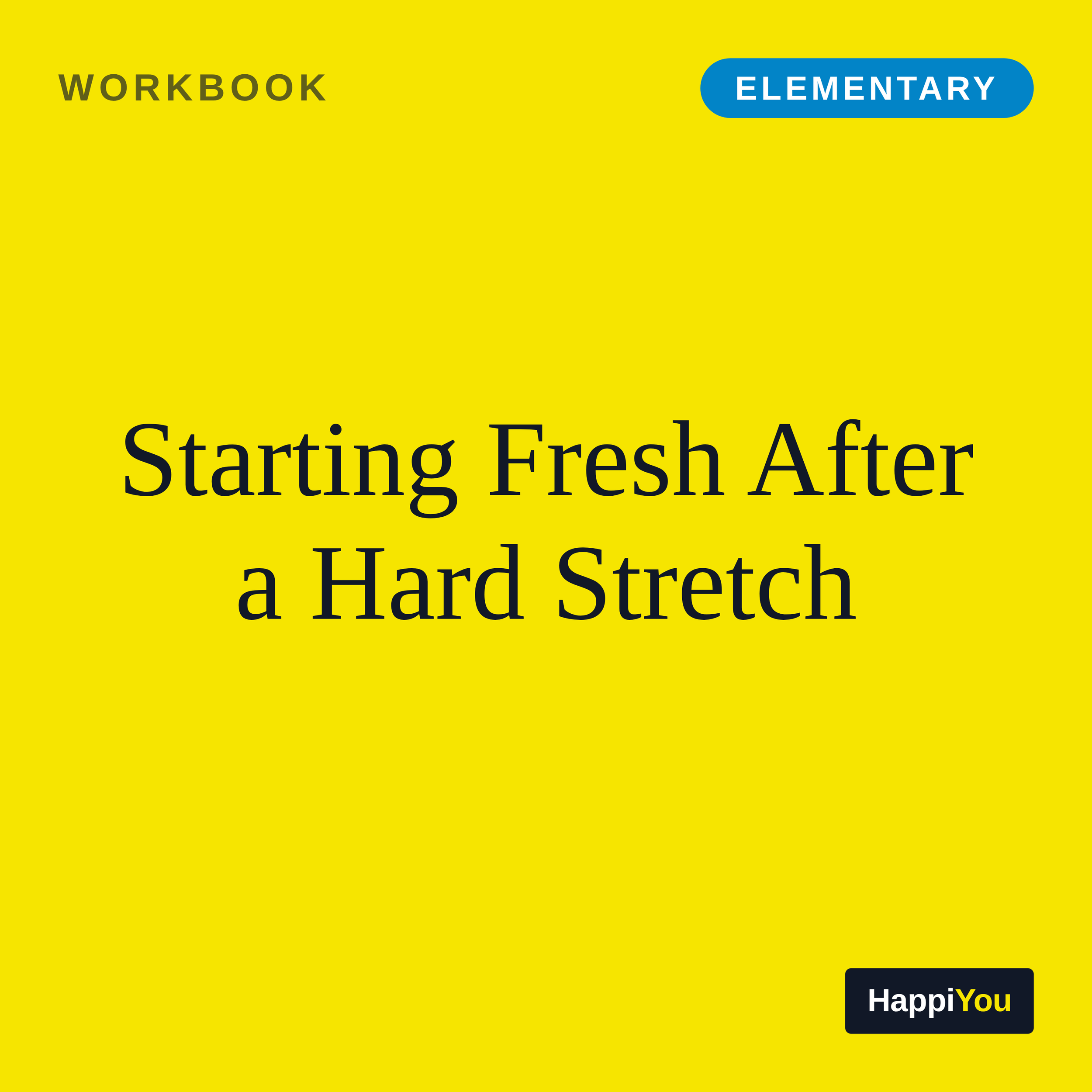 Starting Fresh After a Hard Stretch