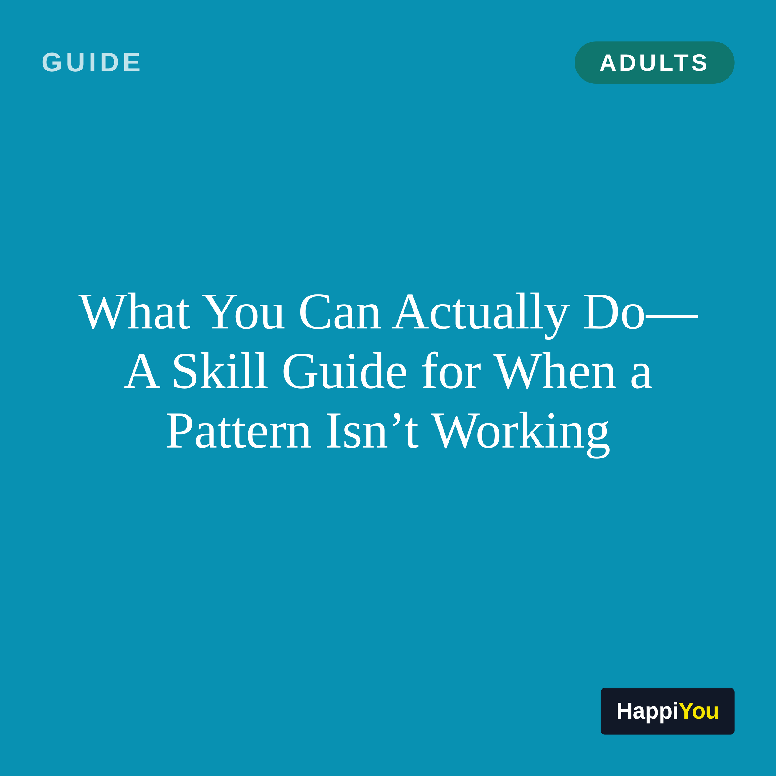 What You Can Actually Do