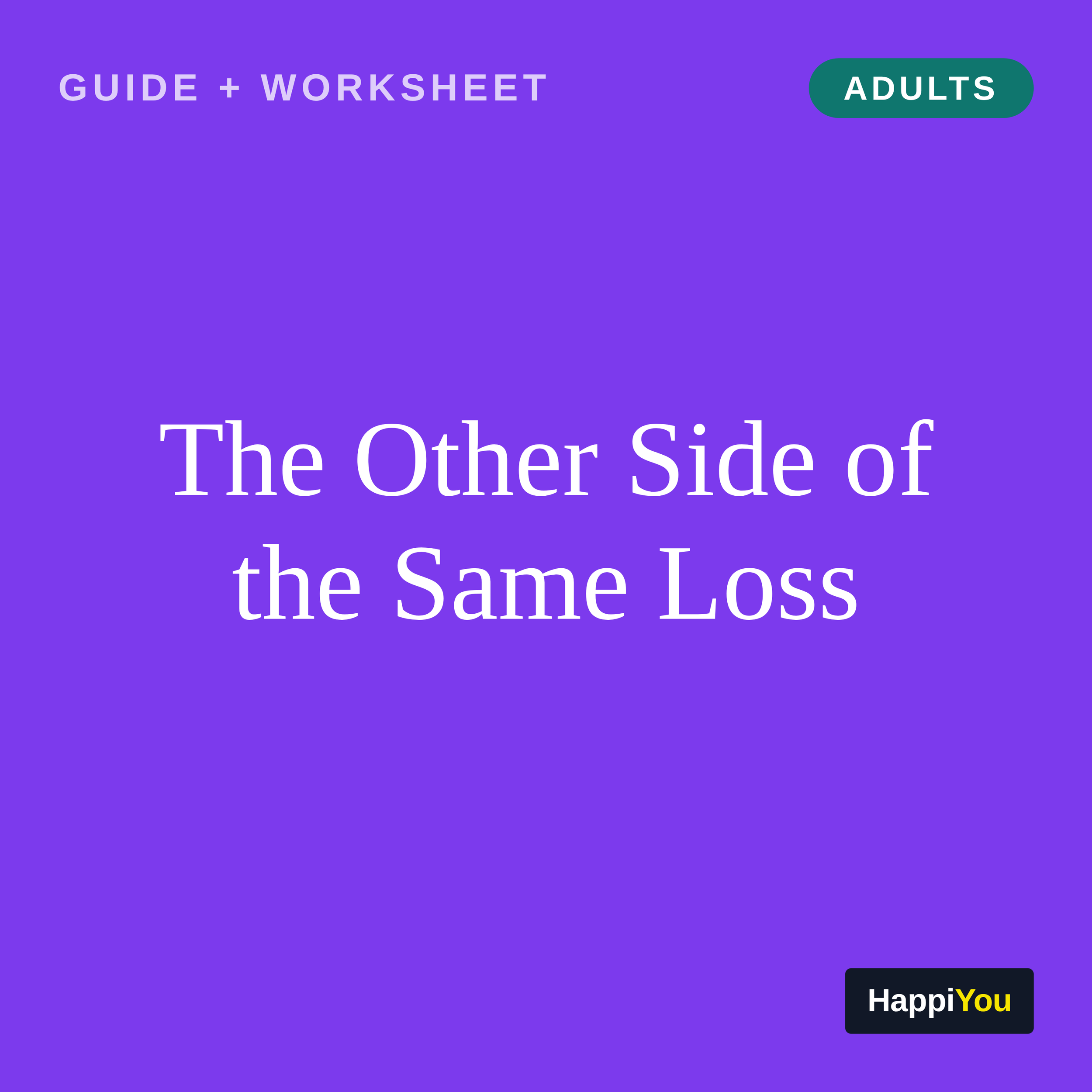 The Other Side of the Same Loss