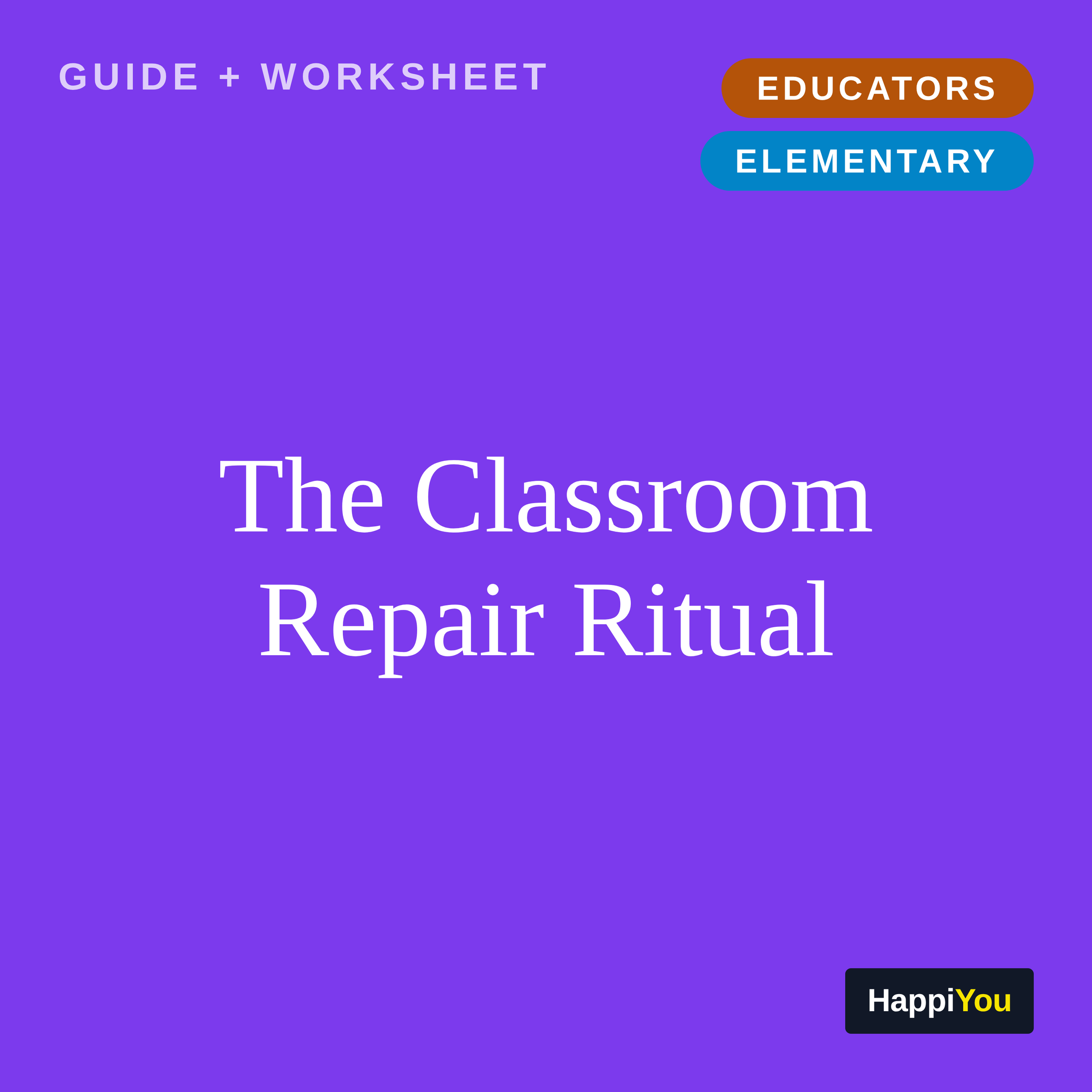 The Classroom Repair Ritual