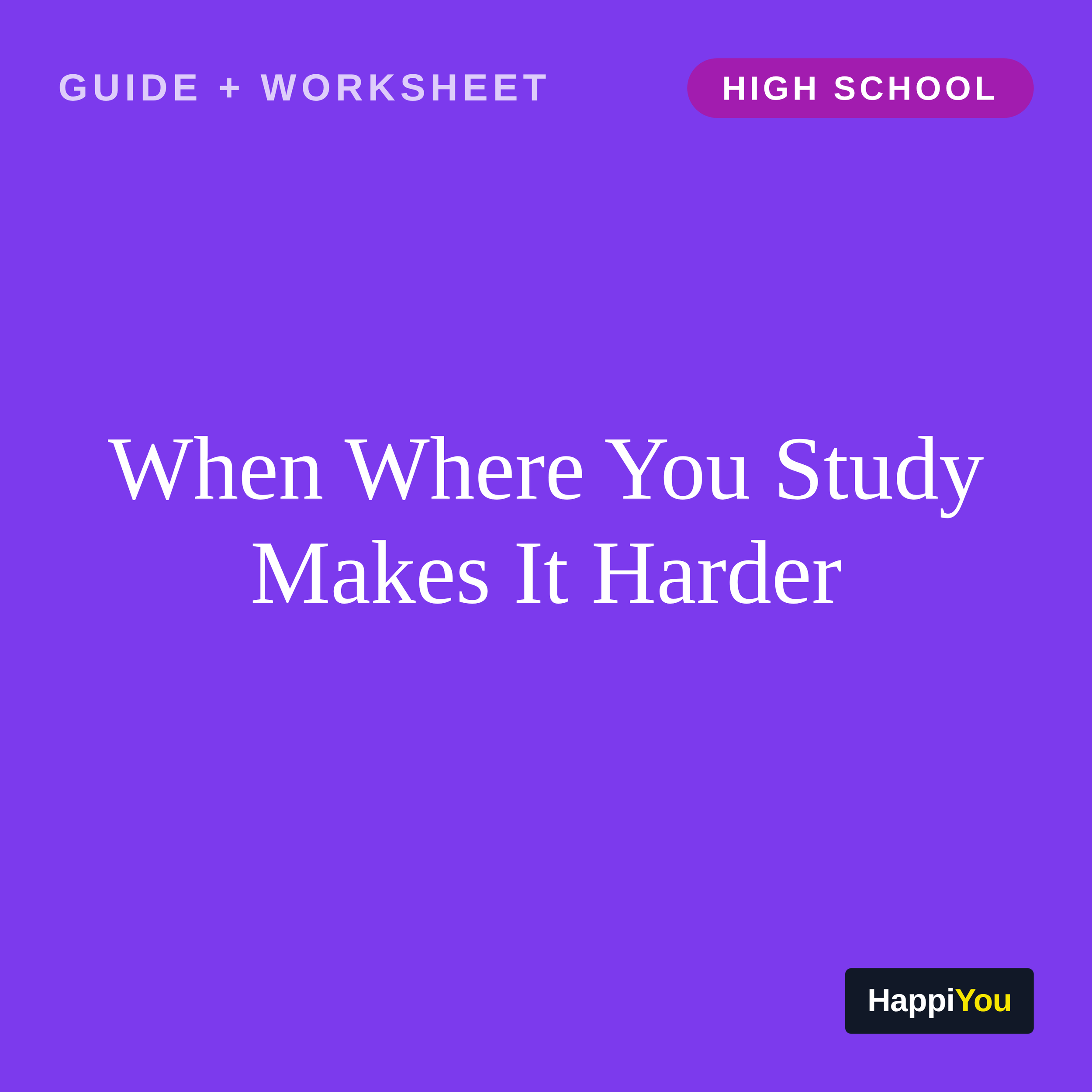 When Where You Study Makes It Harder