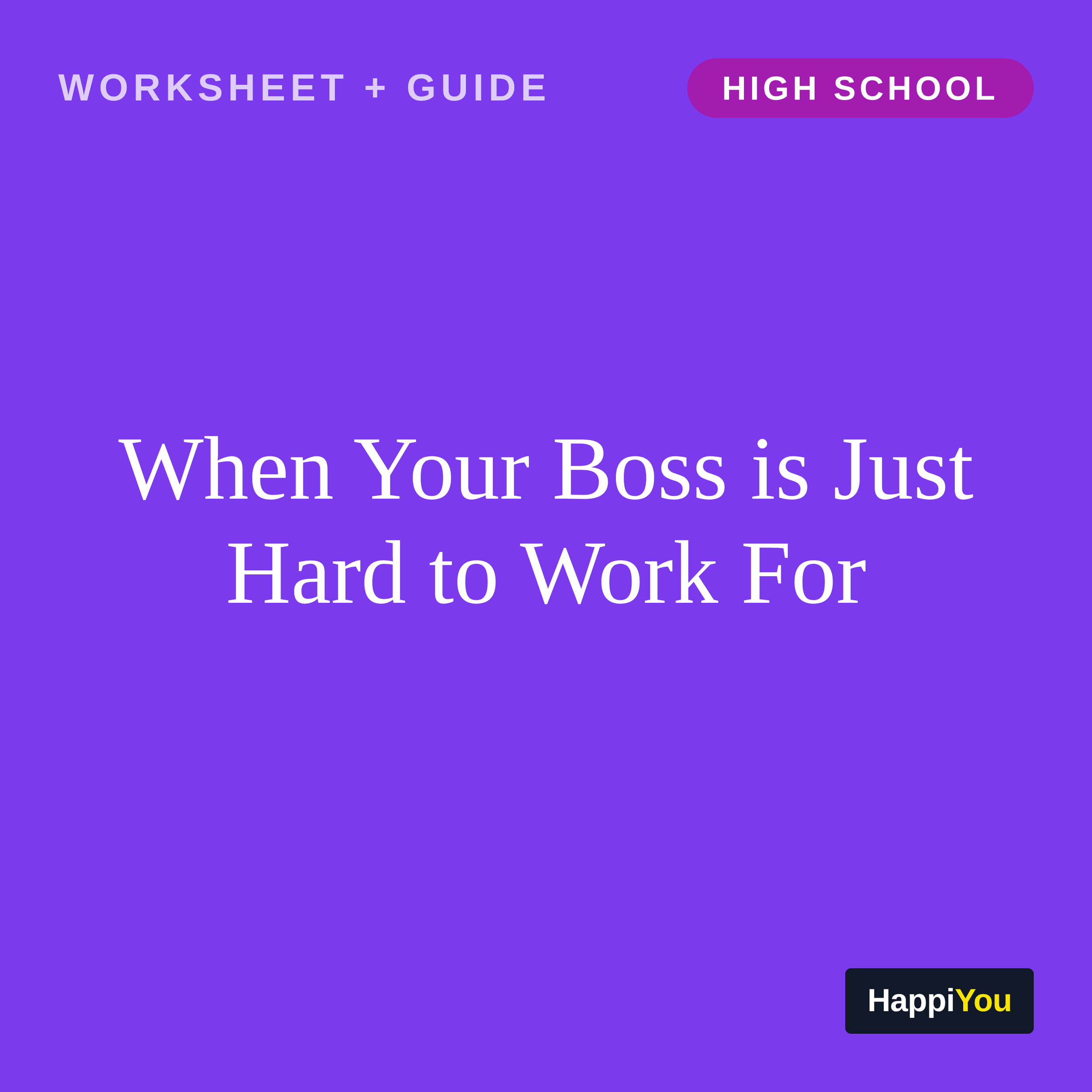 When Your Boss Is Just Hard to Work For