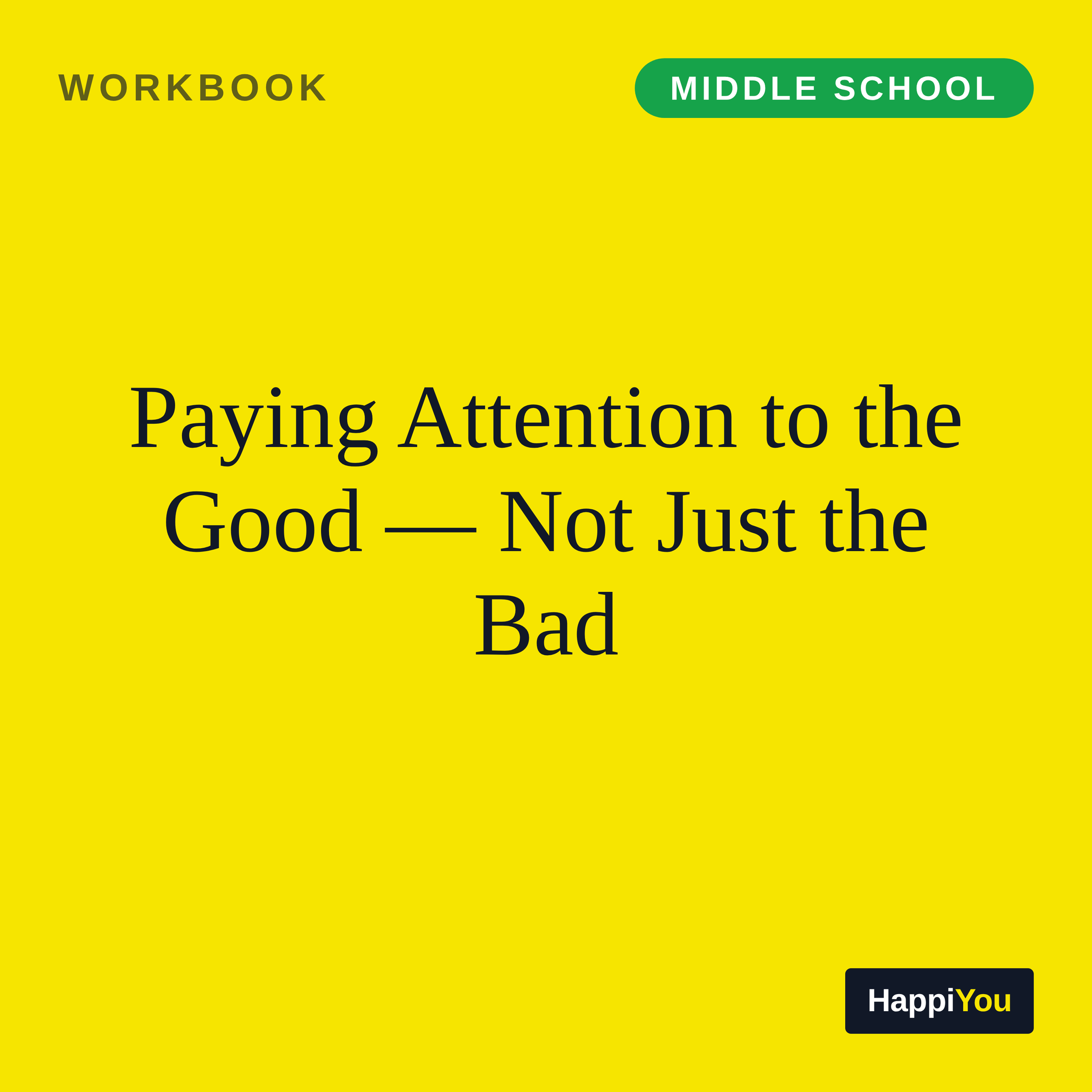 Paying Attention to the Good Stuff, Not Just the Bad