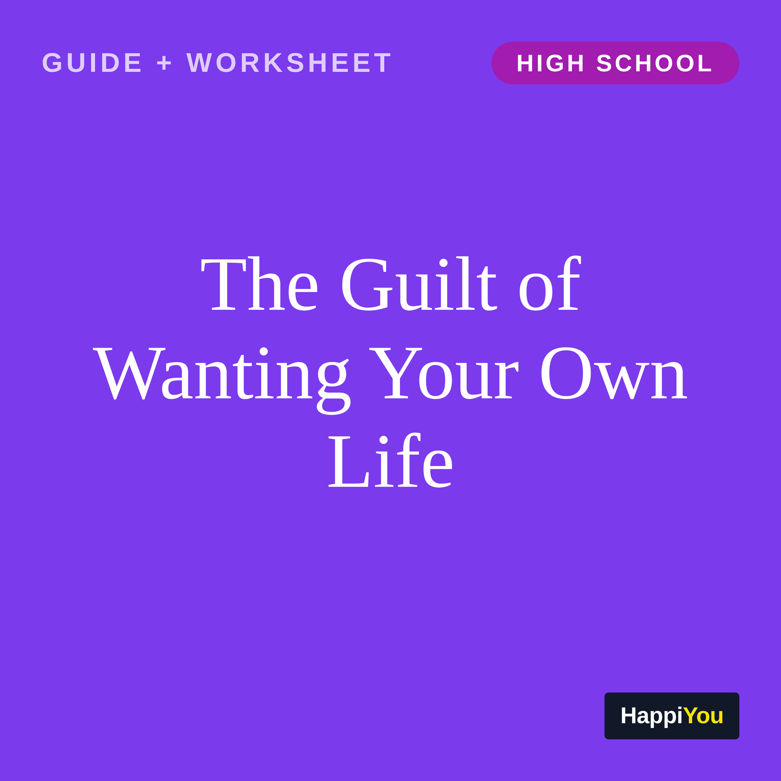 The Guilt of Wanting Your Own Life