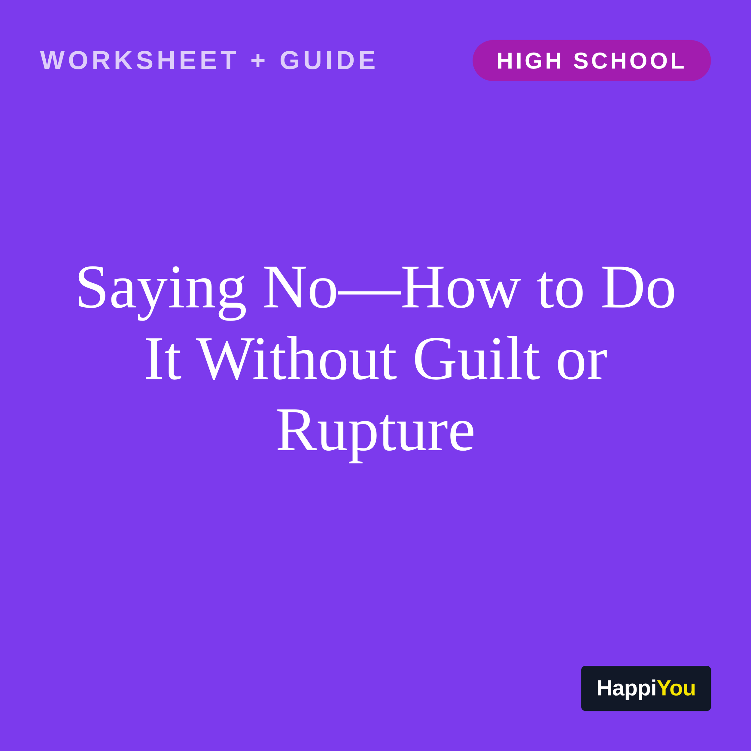 Saying No