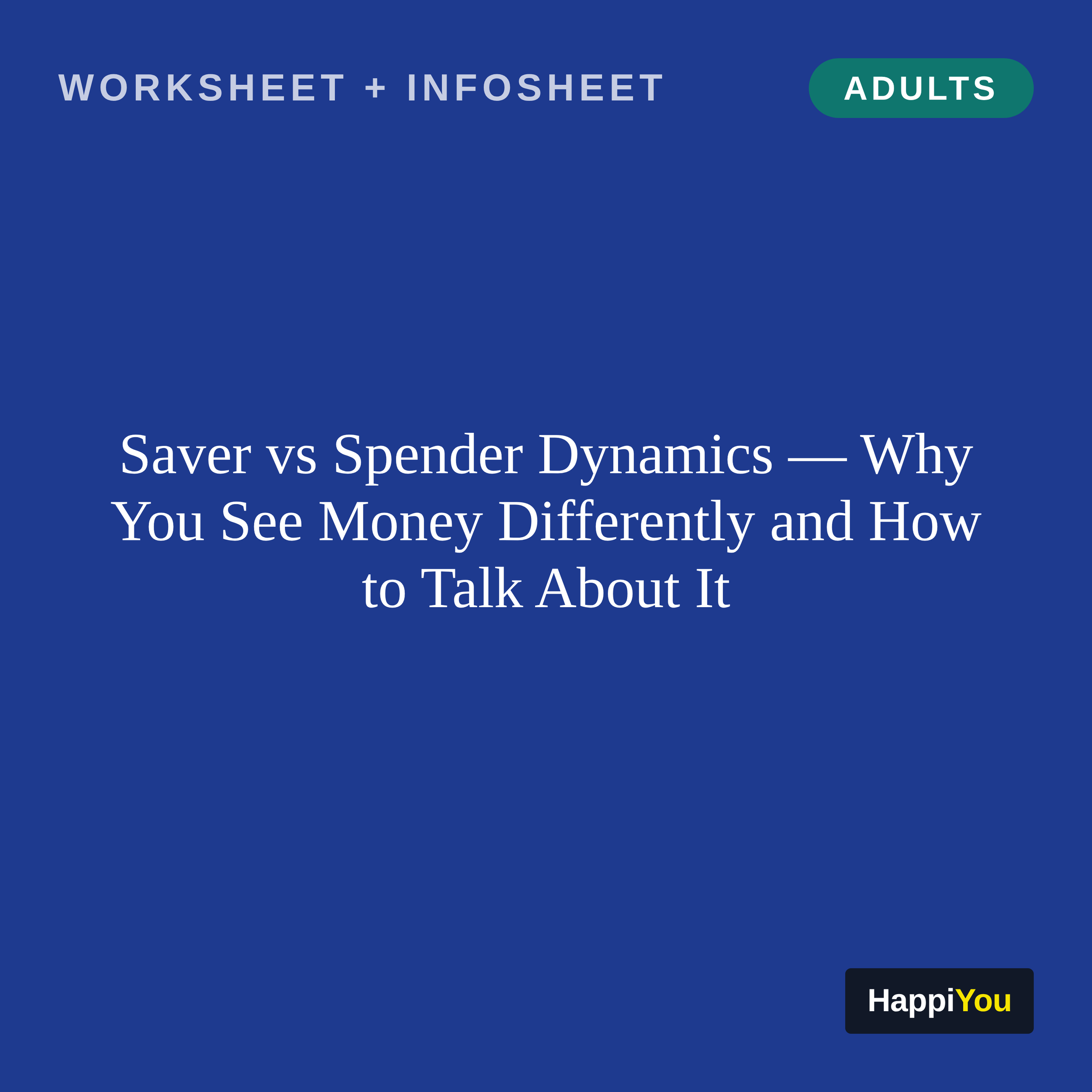 Saver vs Spender Dynamics