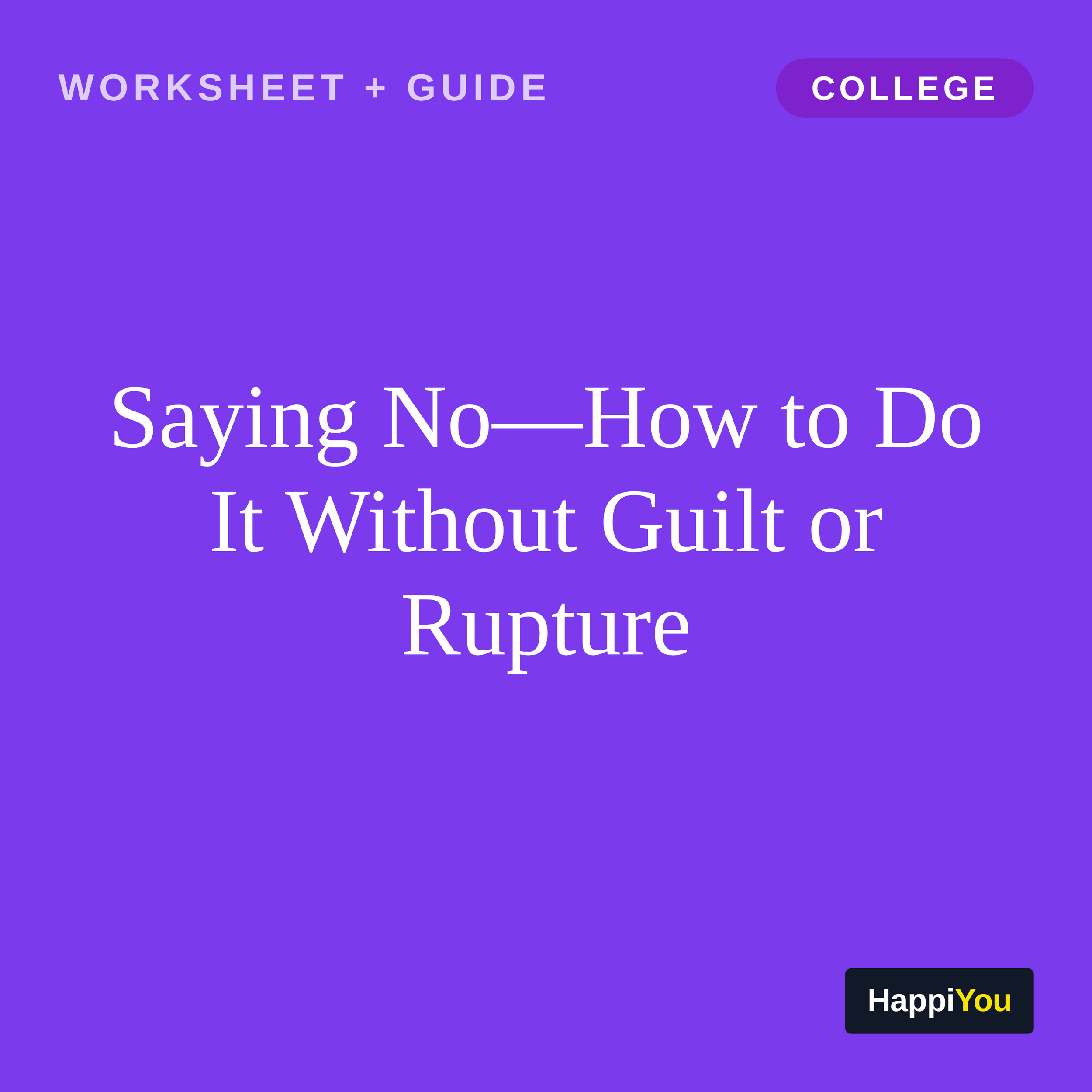 Saying No