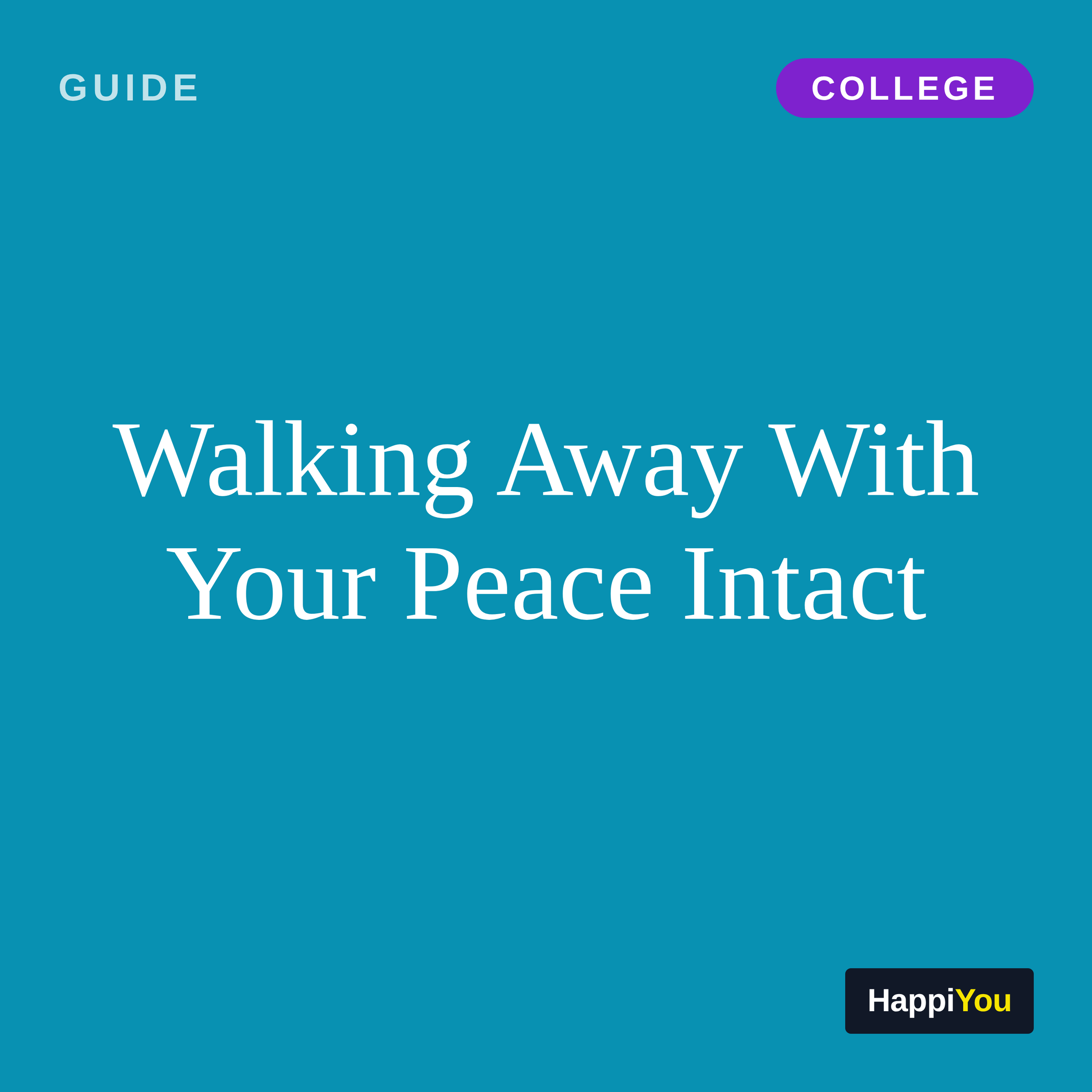 Walking Away with Your Peace Intact
