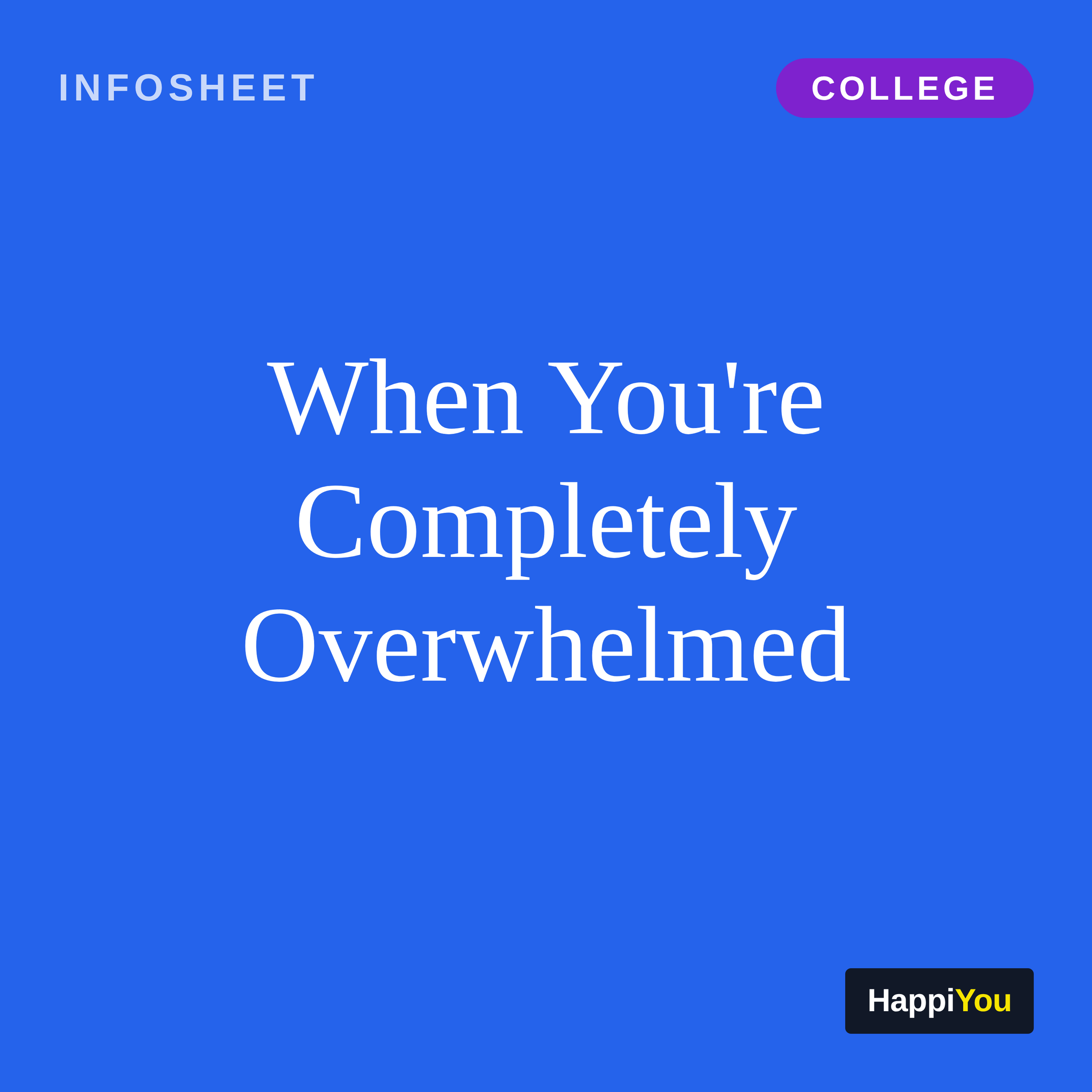 When You're Completely Overwhelmed
