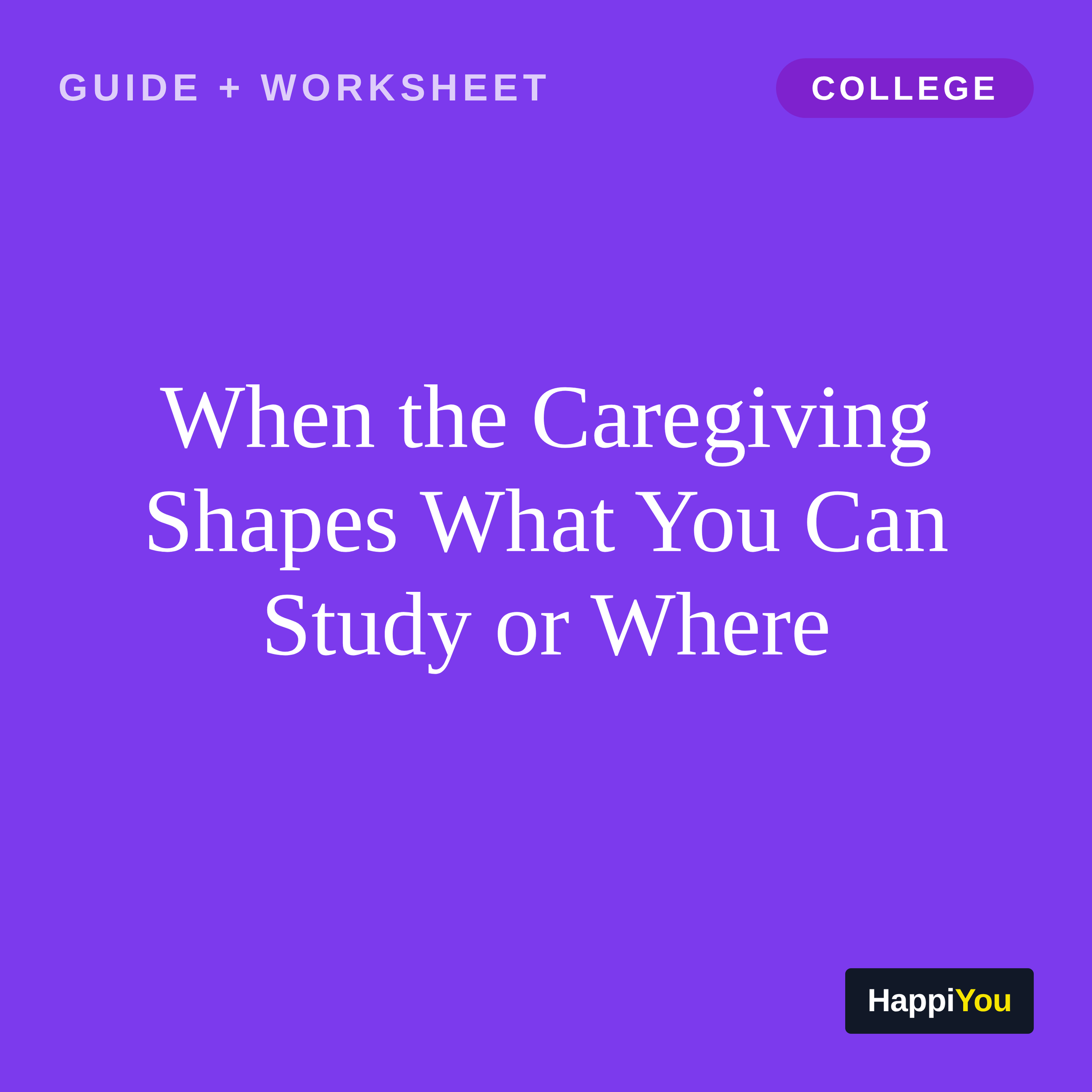 When the Caregiving Shapes What You Can Study or Where