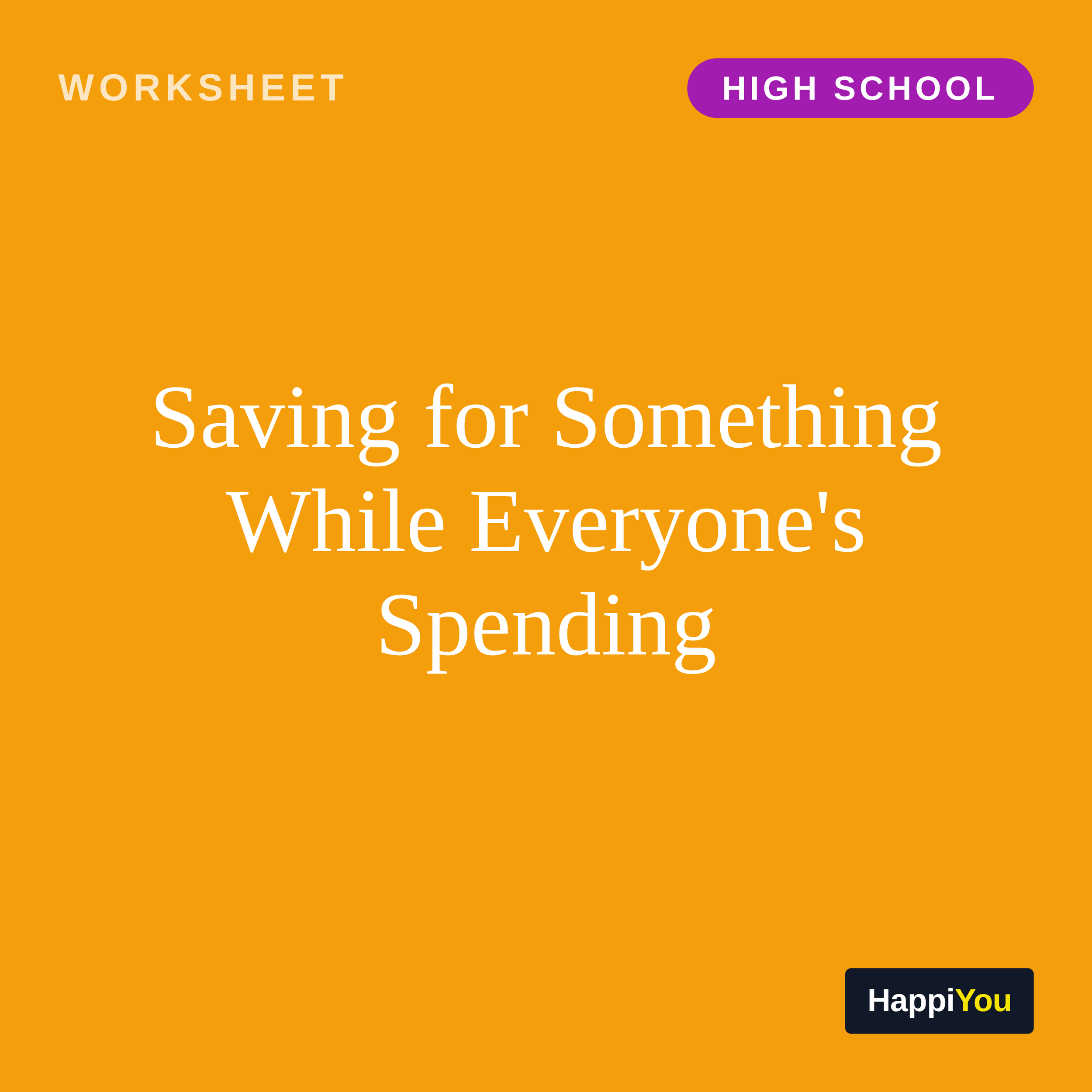 Saving for Something While Everyone's Spending