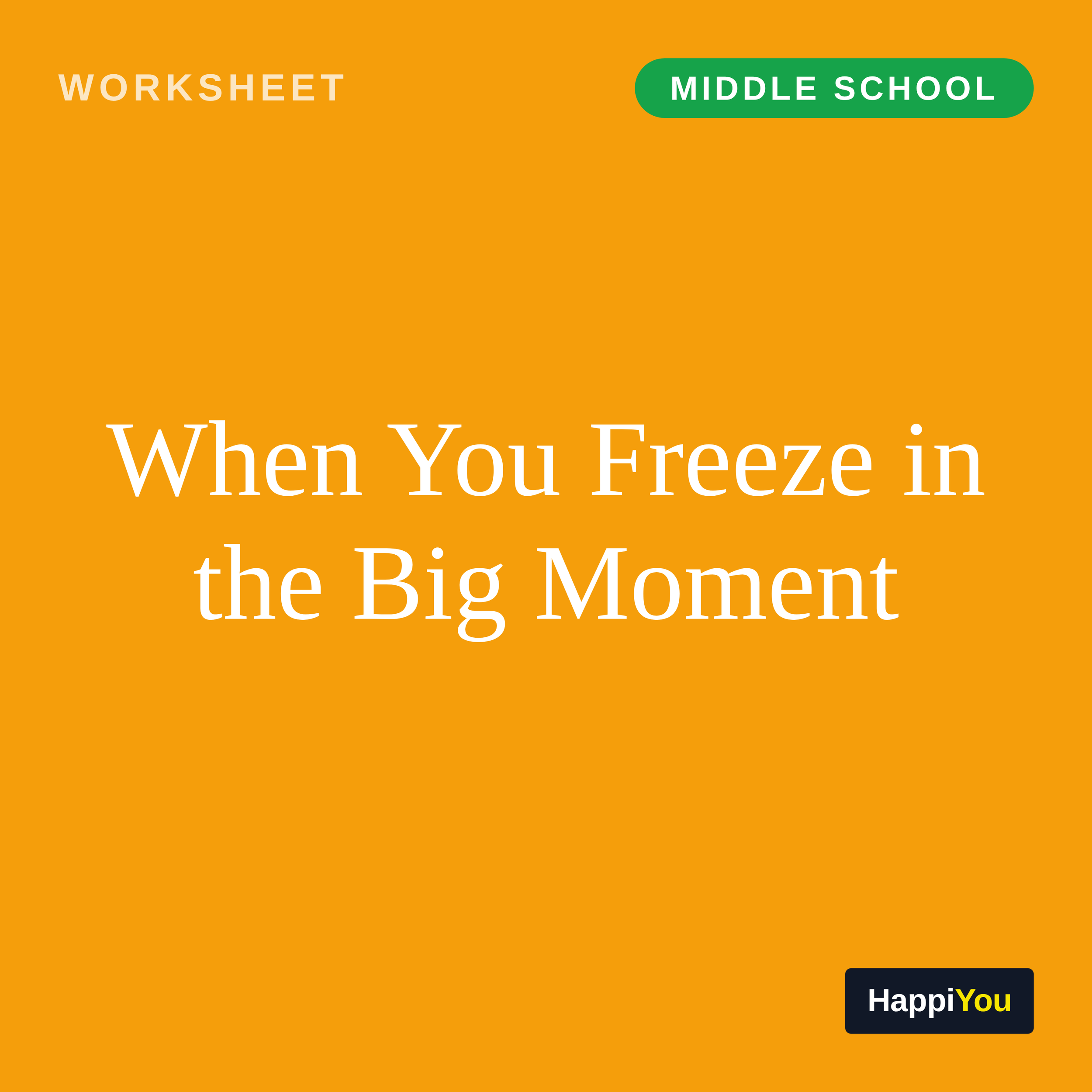 When You Freeze in the Big Moment