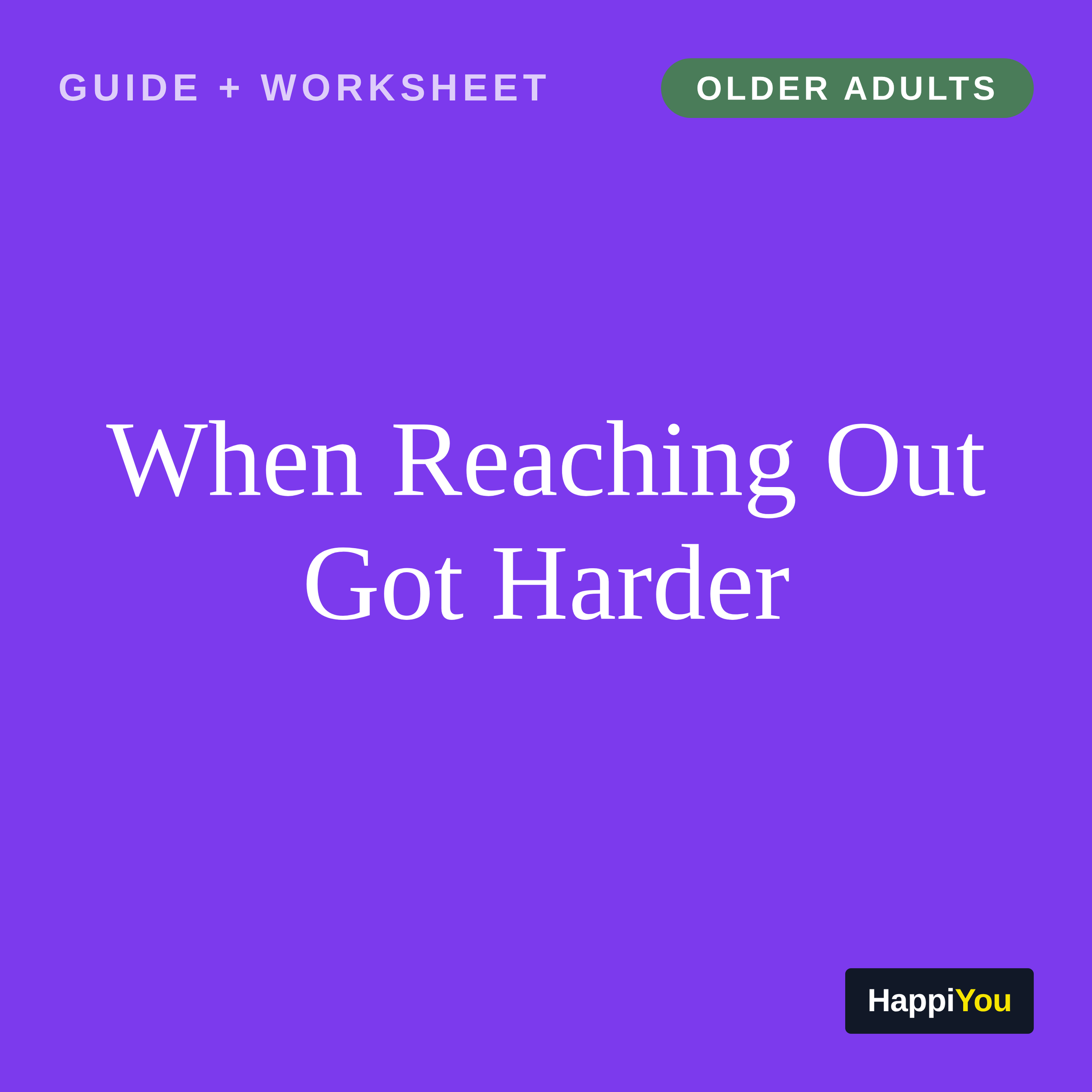 When Reaching Out Got Harder