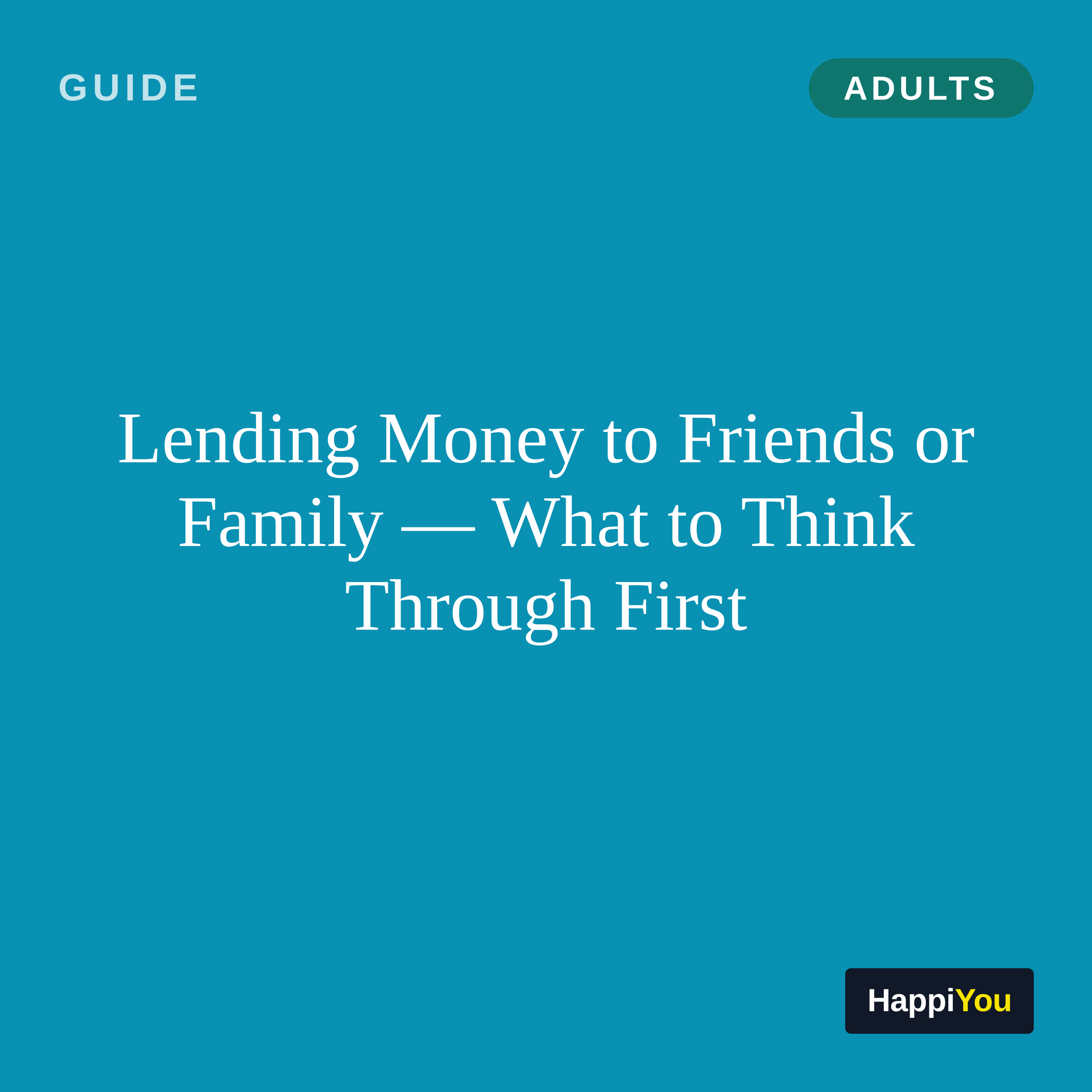 Lending Money to Friends or Family