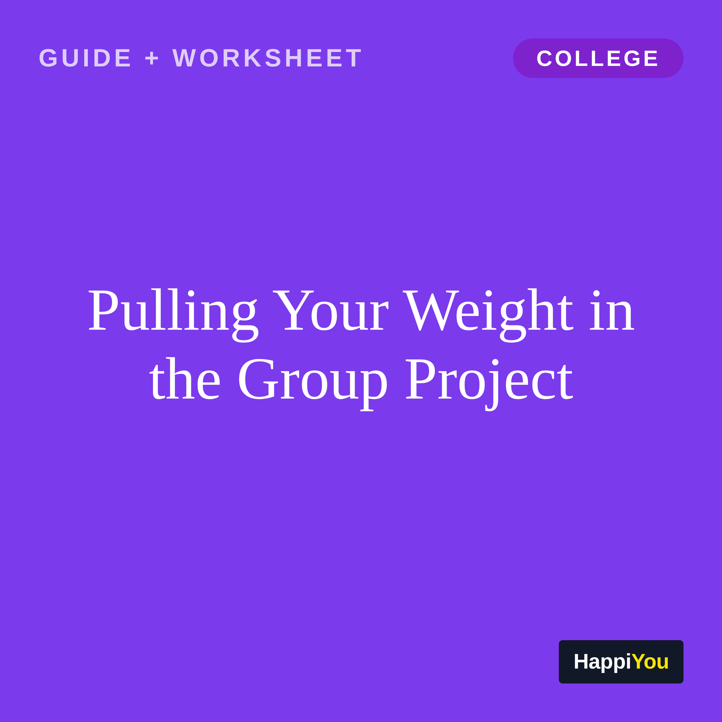 Pulling Your Weight in the Group Project