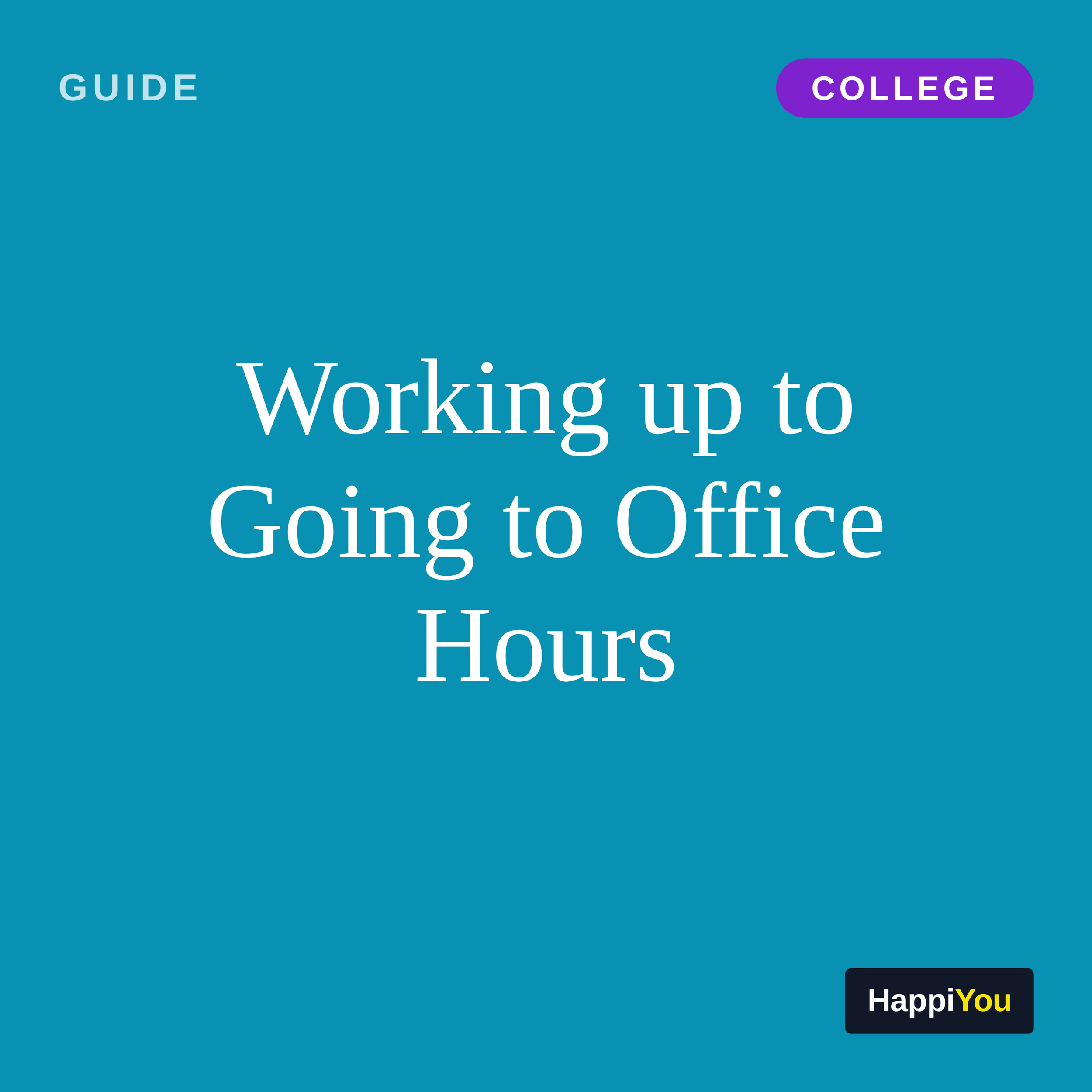Working Up to Going to Office Hours