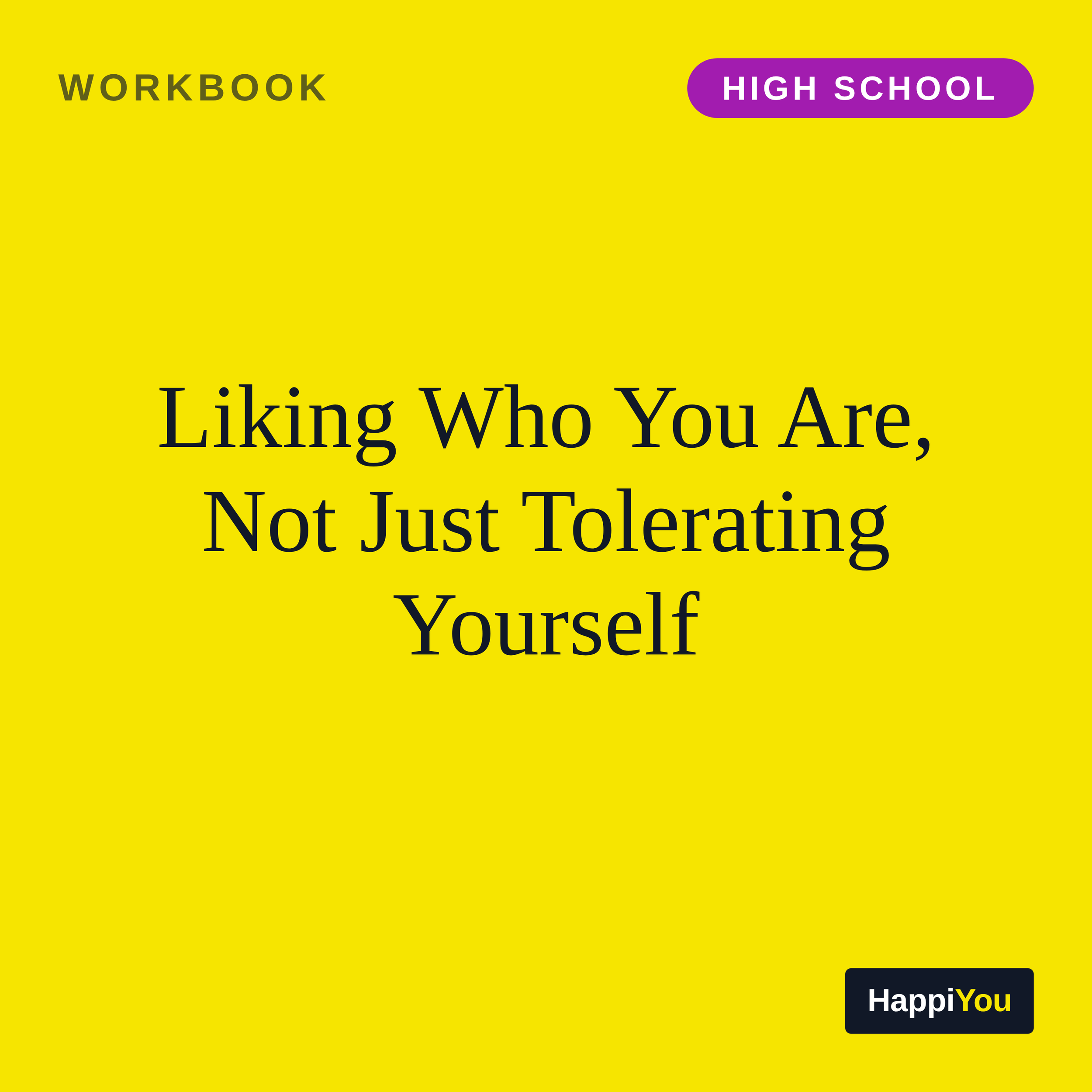 Liking Who You Are, Not Just Tolerating Yourself