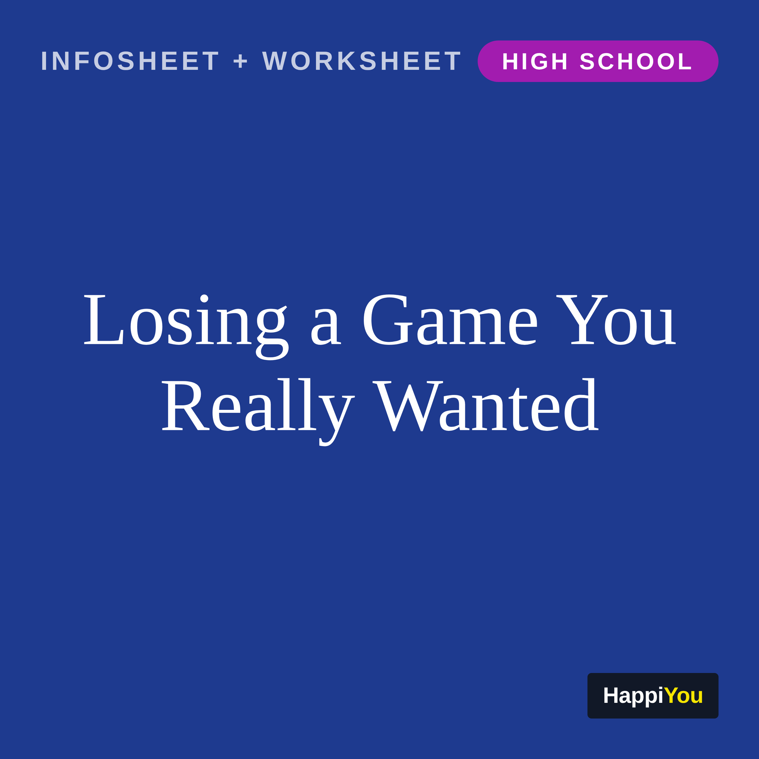 Losing a Game You Really Wanted
