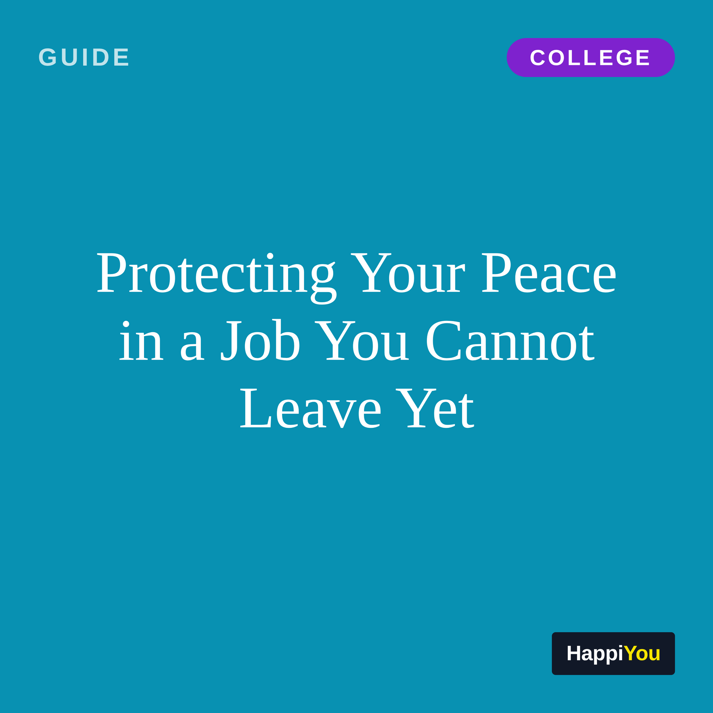 Protecting Your Peace in a Job You Cannot Leave Yet