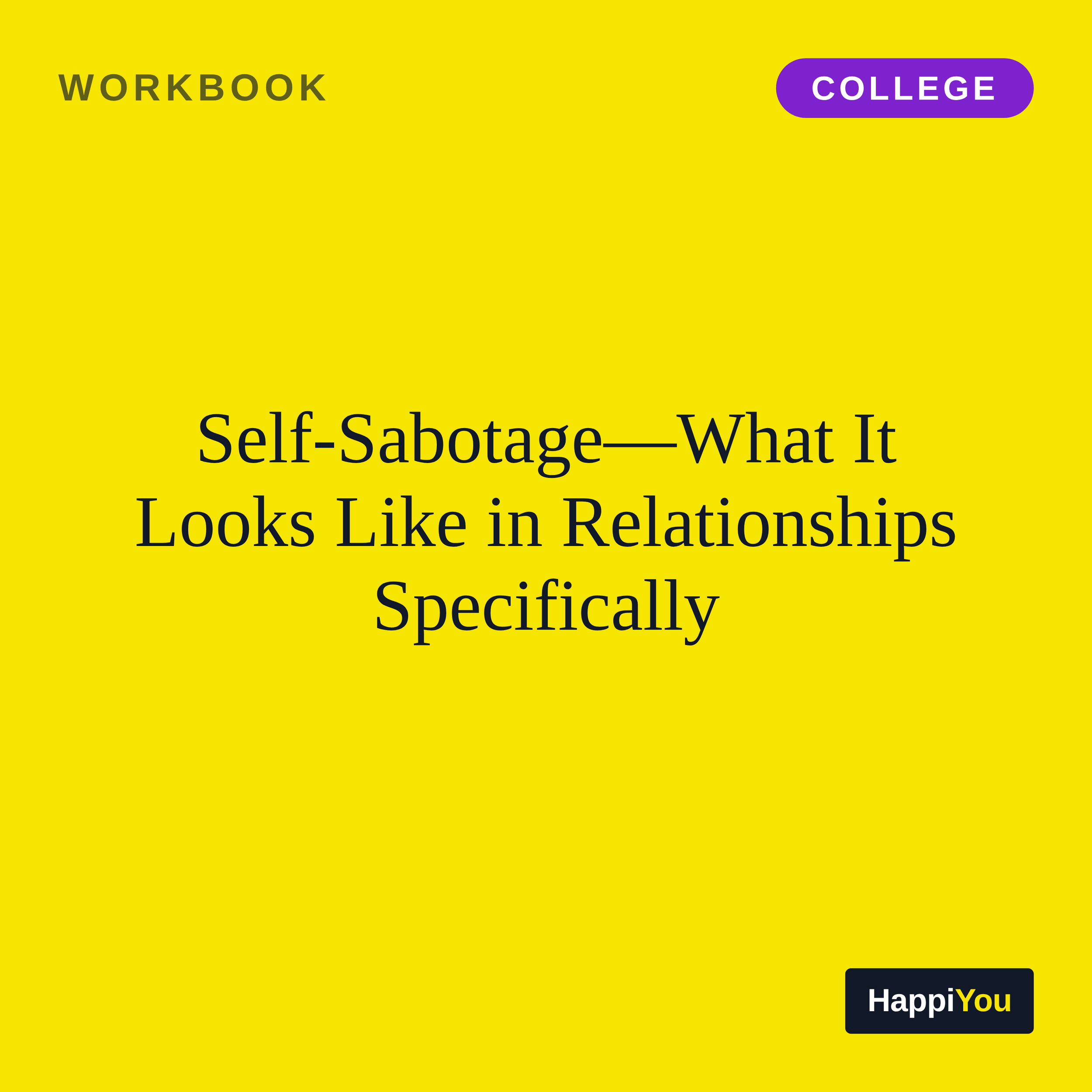 Self-sabotage