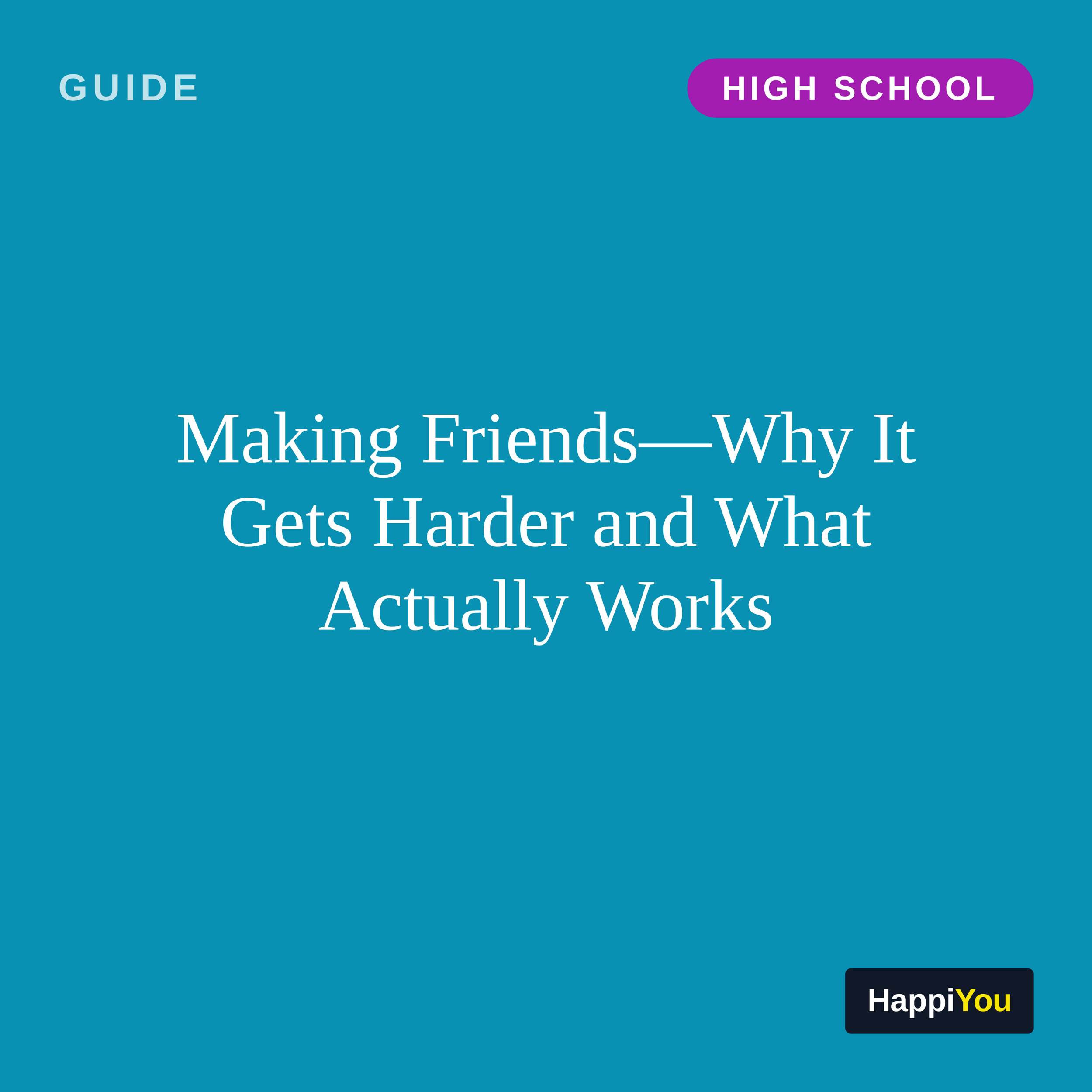 Making Friends as an Adult