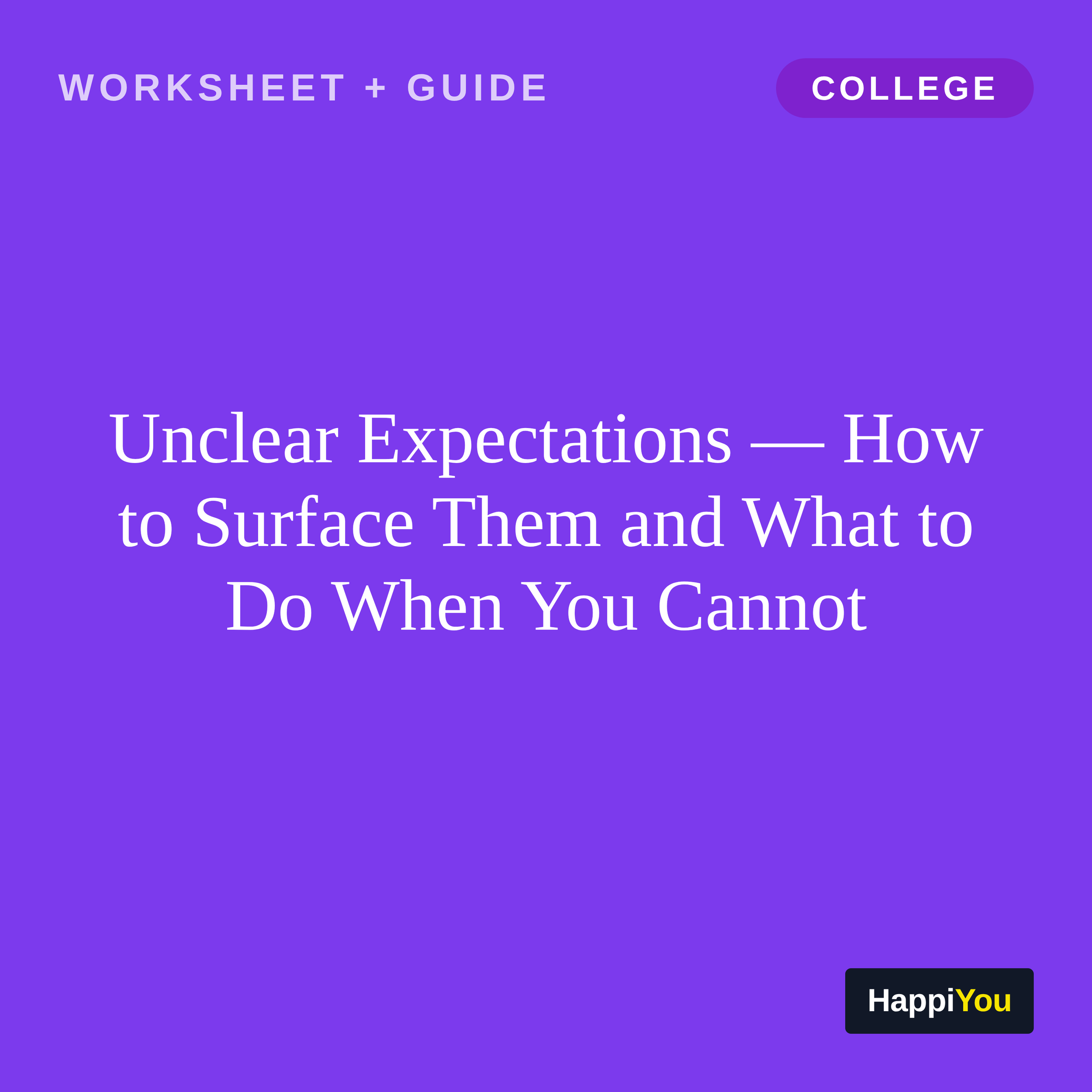 Unclear Expectations