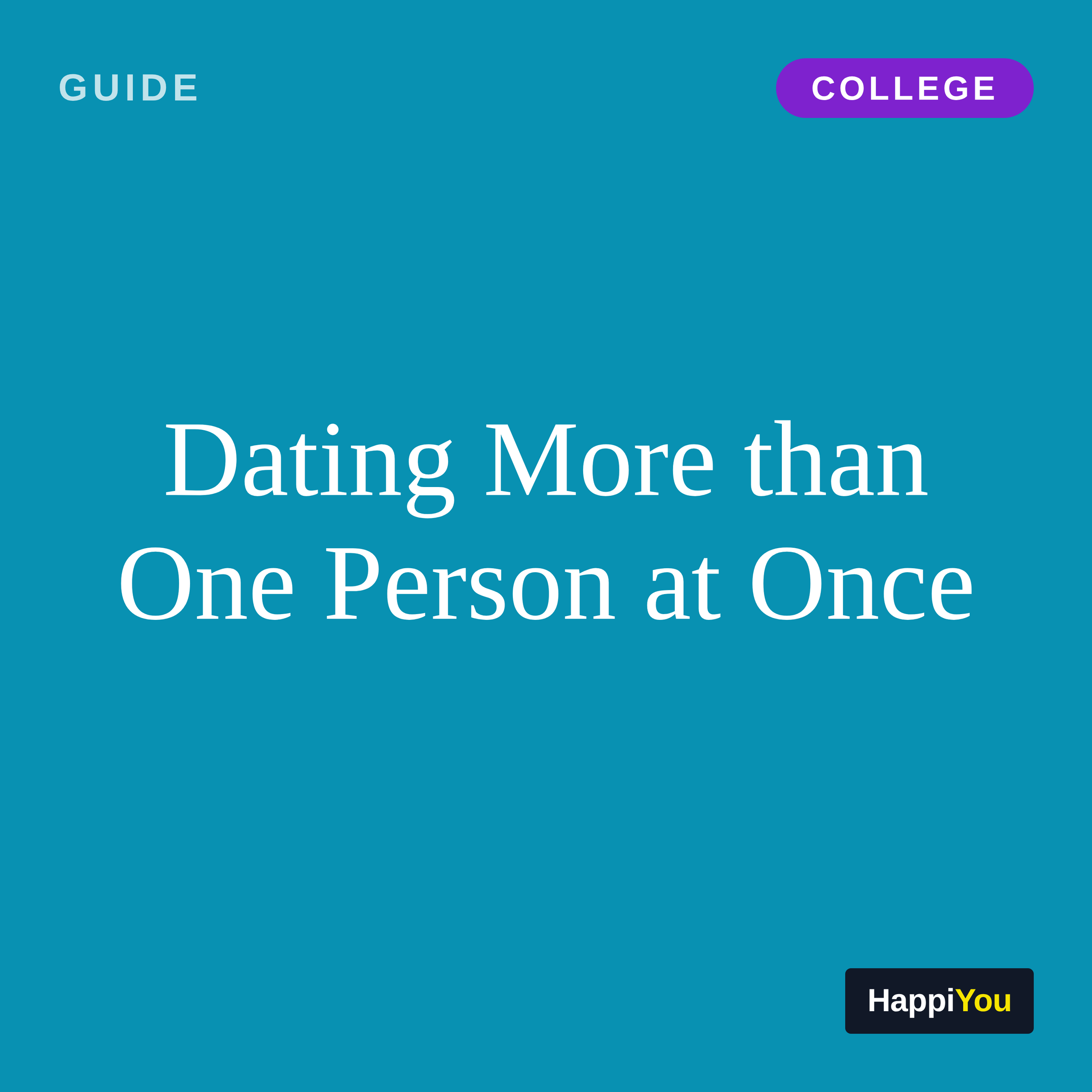 Dating More Than One Person at Once