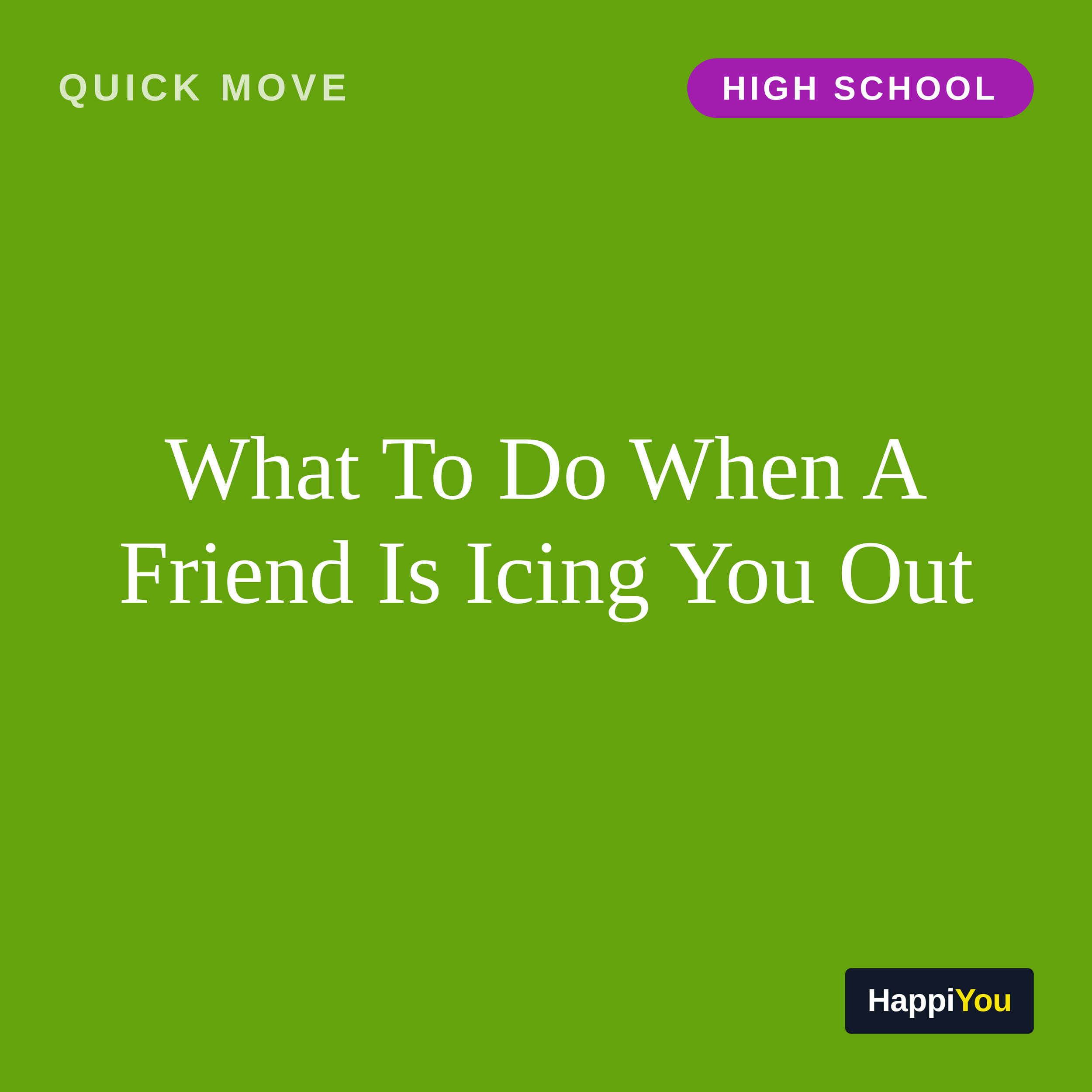 What To Do When A Friend Is Icing You Out