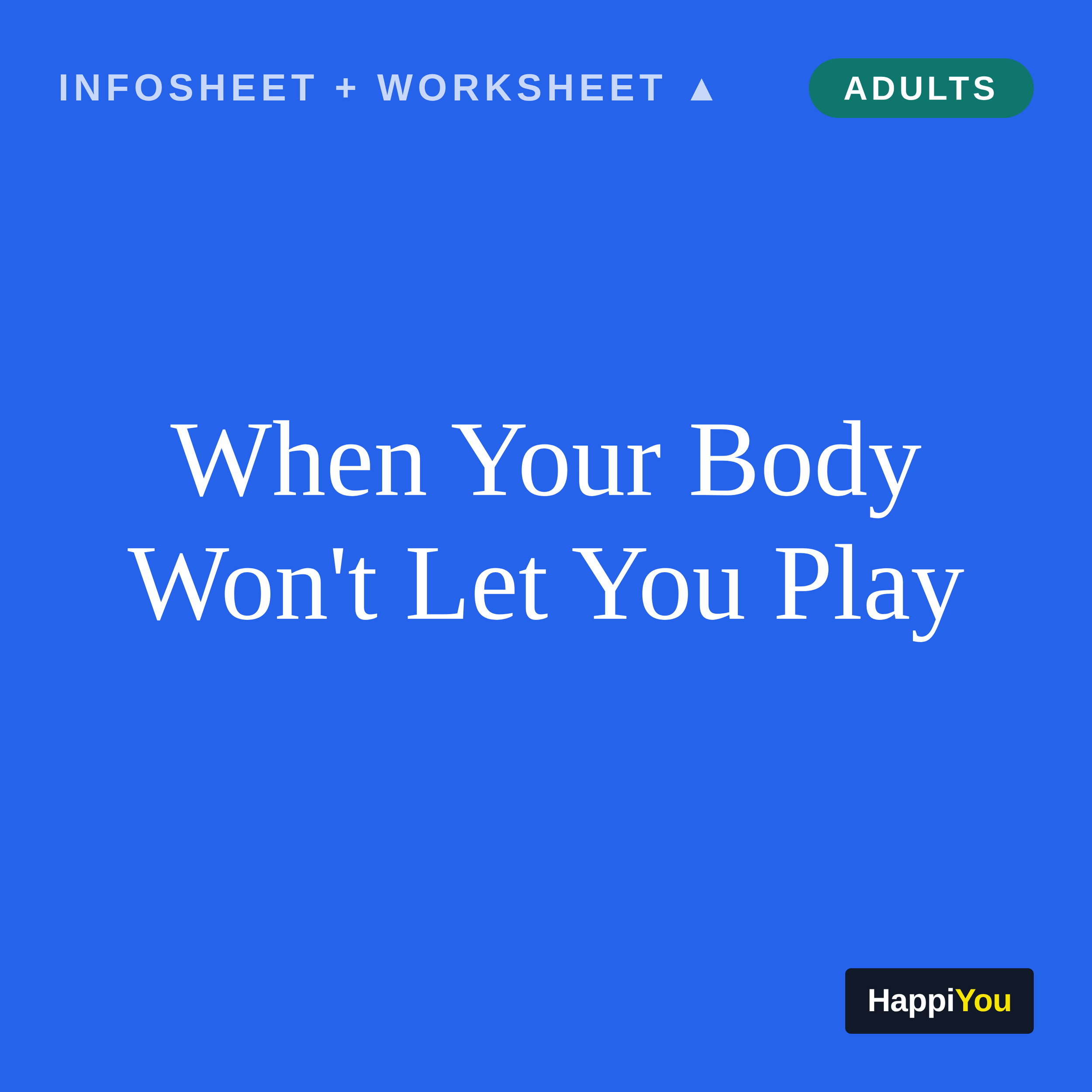 When Your Body Won’t Let You Play